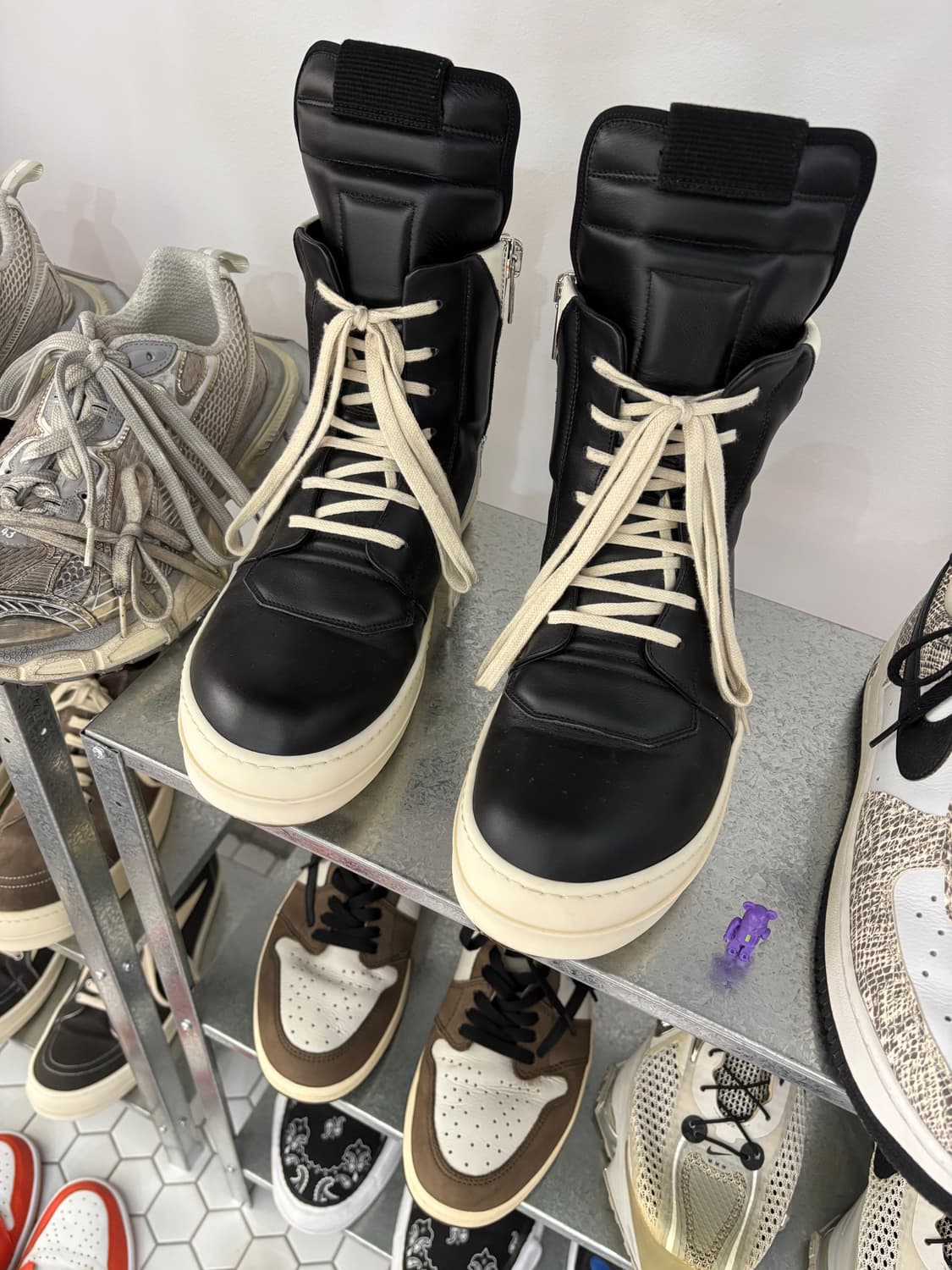 릭오웬스 지오바스켓 검/흰 43 상품이미지1