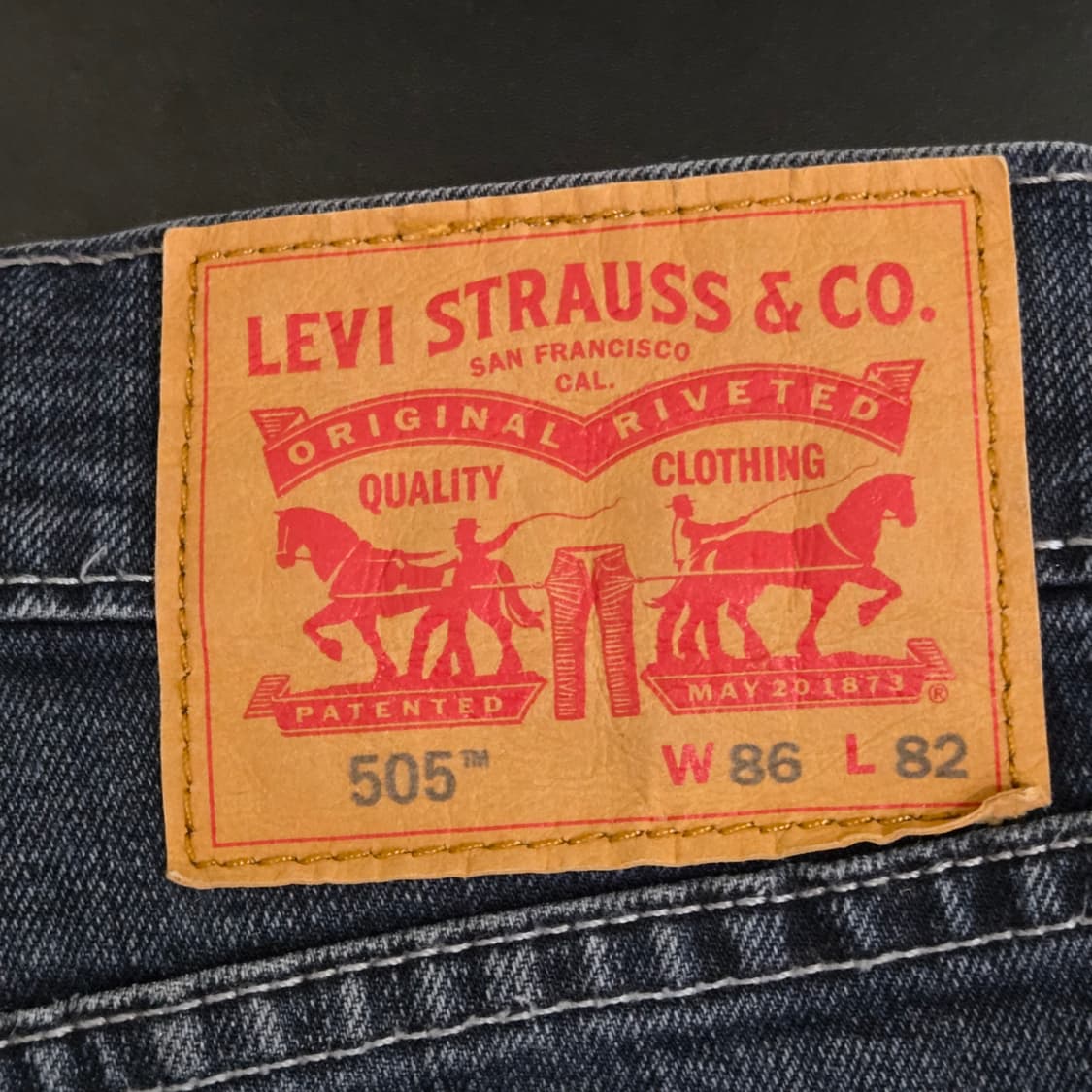 [W34 L32] 00's Levi’s 505 스트레이트 데님팬츠 상품이미지7