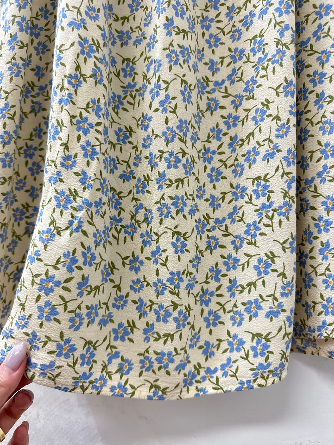 일본빈티지 잔꽃 플로럴 스모크 밴딩 스커트 상품이미지3