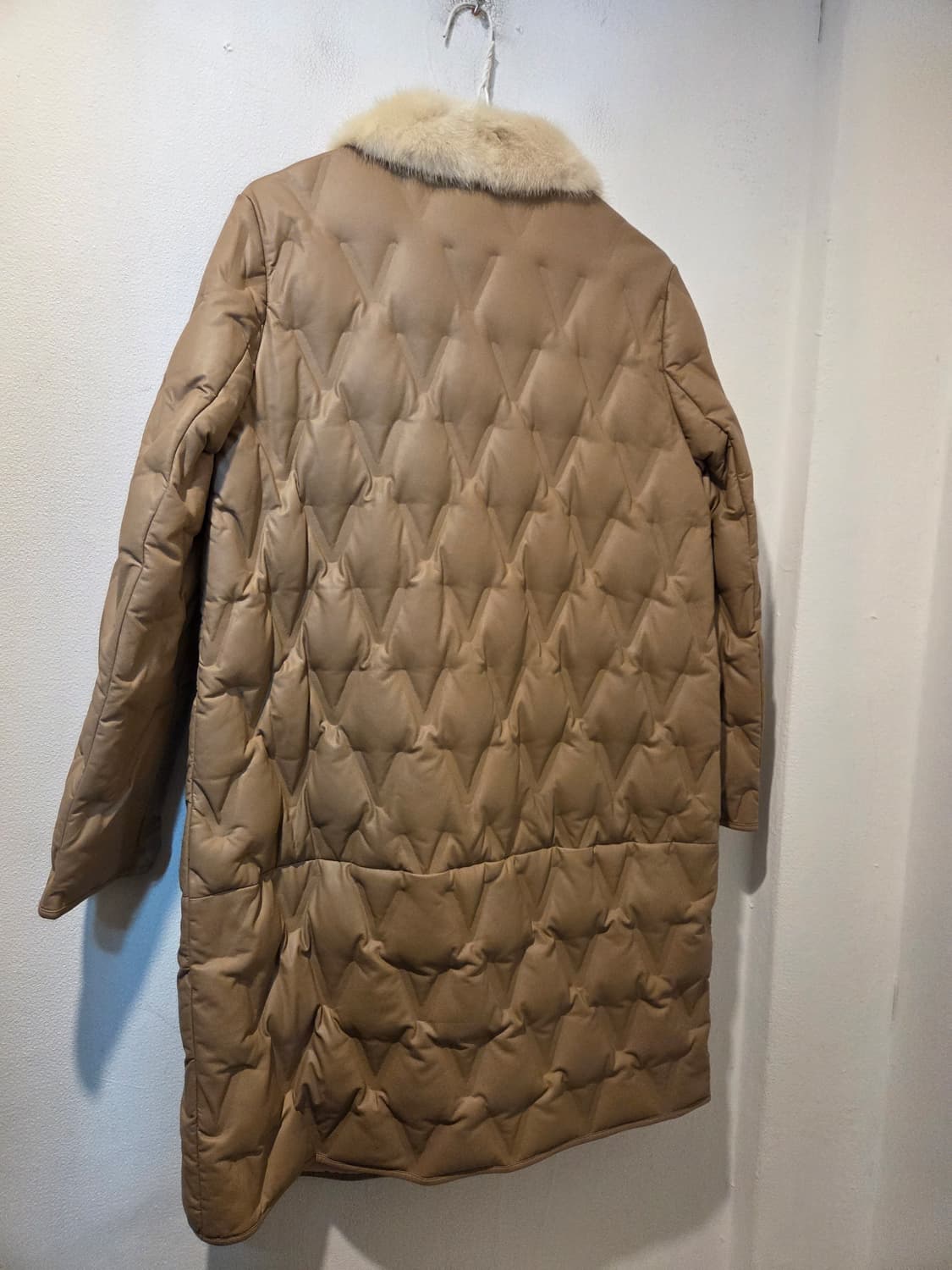 카멜 밍크카라퀄팅자켓 상품이미지2