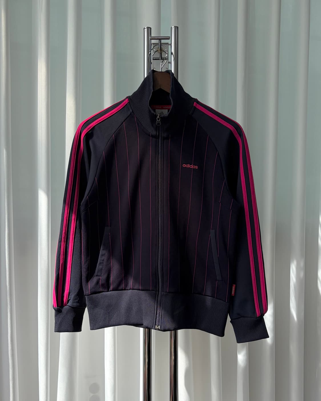 [S]아디다스 스트라이프 핑크 네이비 트랙탑 져지 상품이미지2