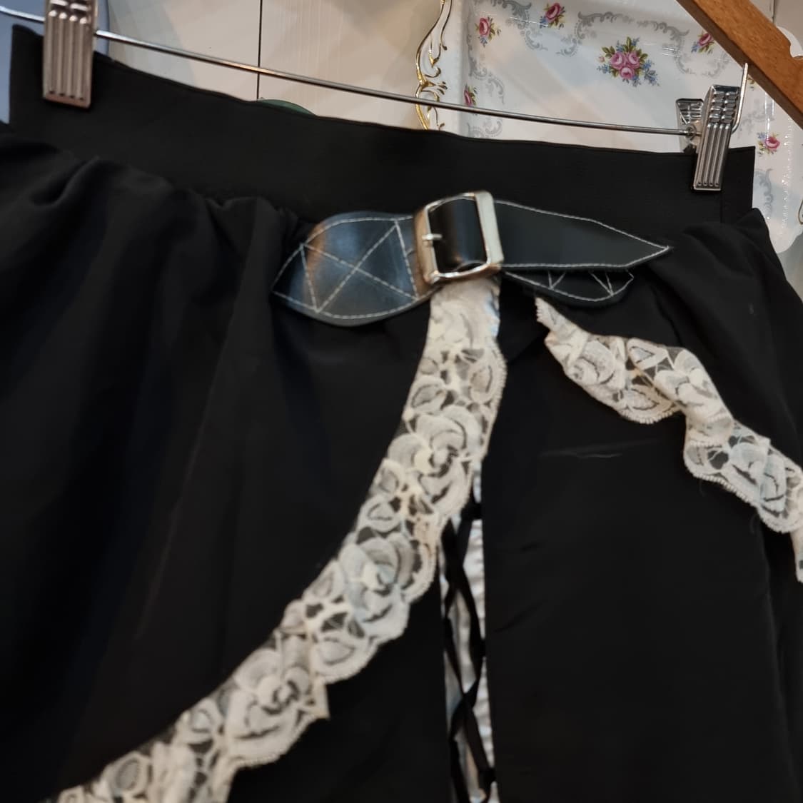 고딕 레이스업 프릴 스커트 상품이미지3