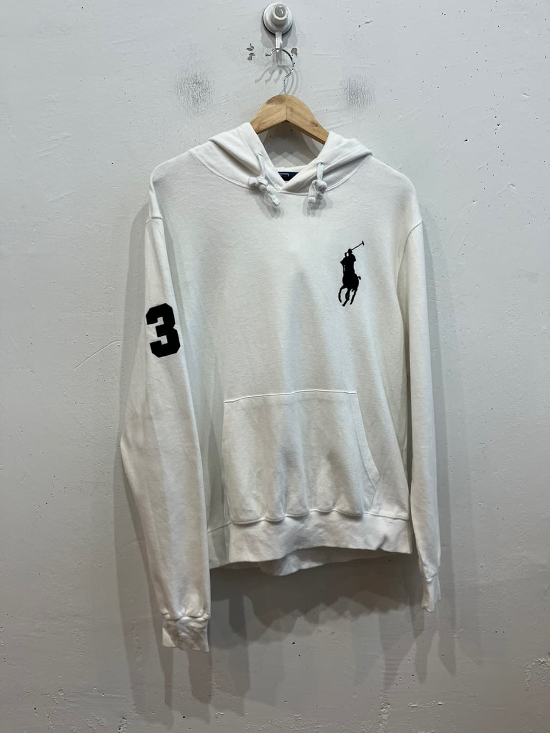 90s 폴로랄프로렌 빅포니 화이트 후드 M 상품이미지1