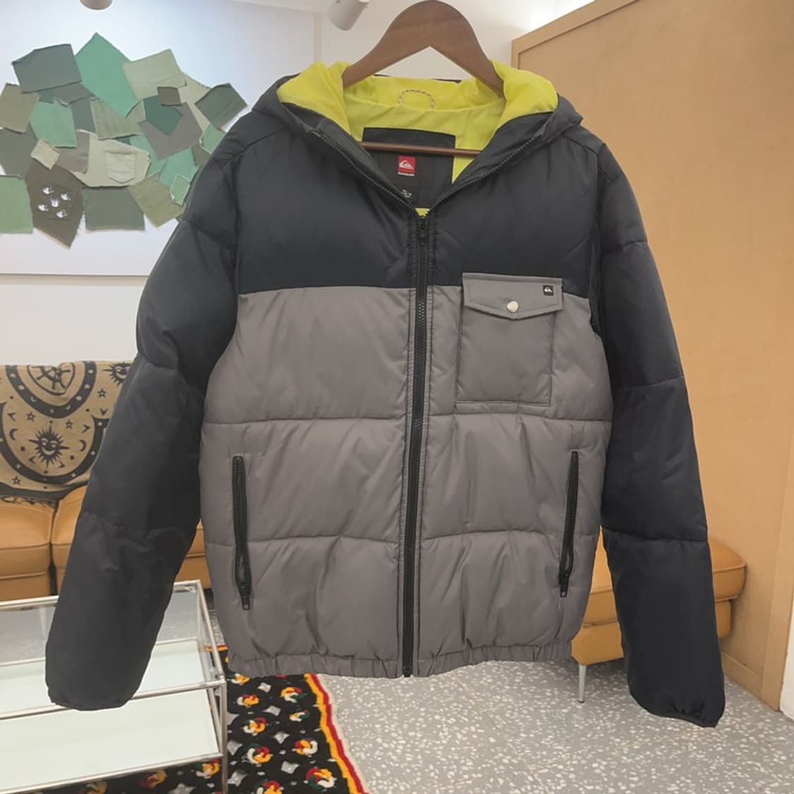 퀵실버 올드스쿨 빈티지 캐주얼 다운 숏 패딩 M C07612 상품이미지3