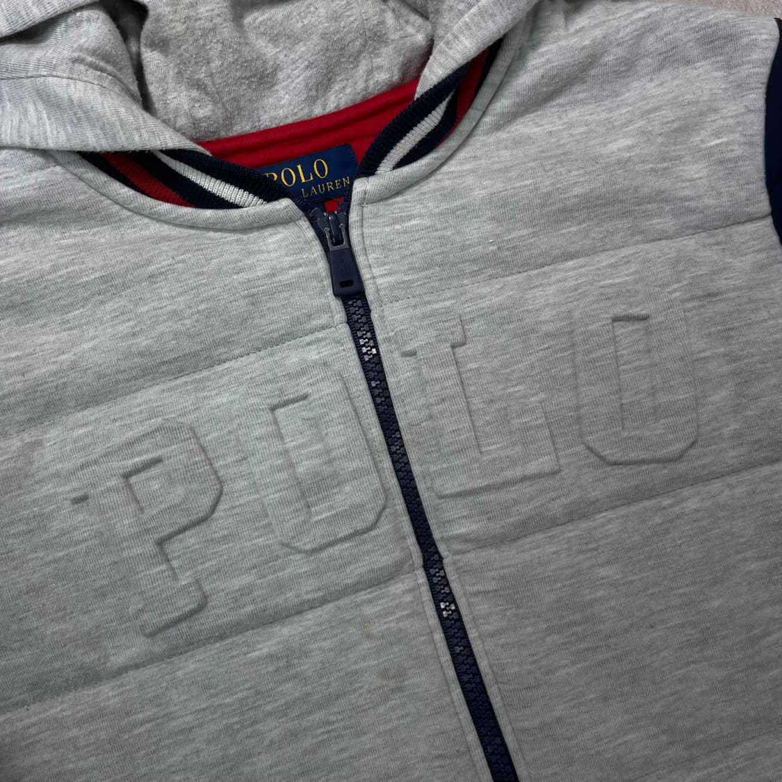 W 95 폴로 랄프로렌 투톤 패디드 후드집업 상품이미지3