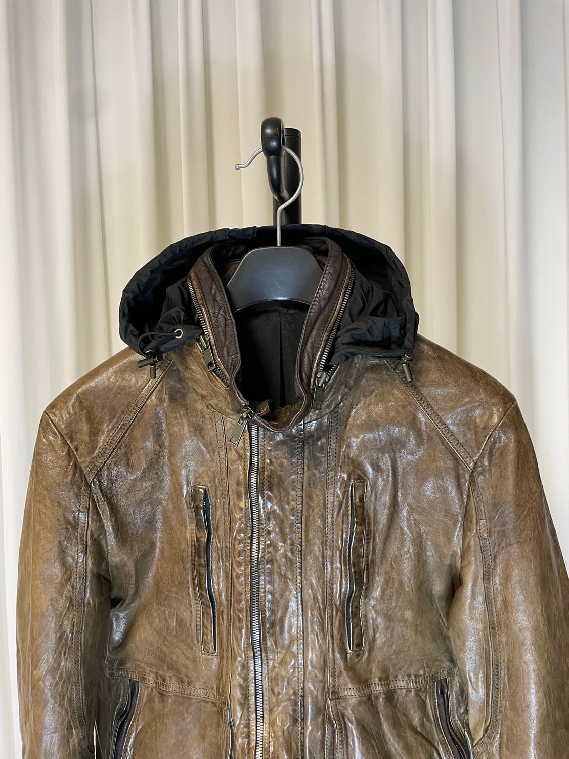 솔리드 옴므 올드 램스킨 레더 자켓 상품이미지3