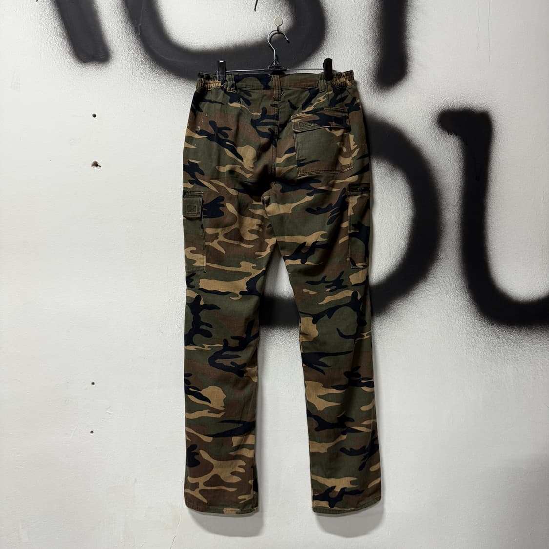 VTG 빈티지 립스탑 카모 와이드 카고 팬츠 상품이미지2