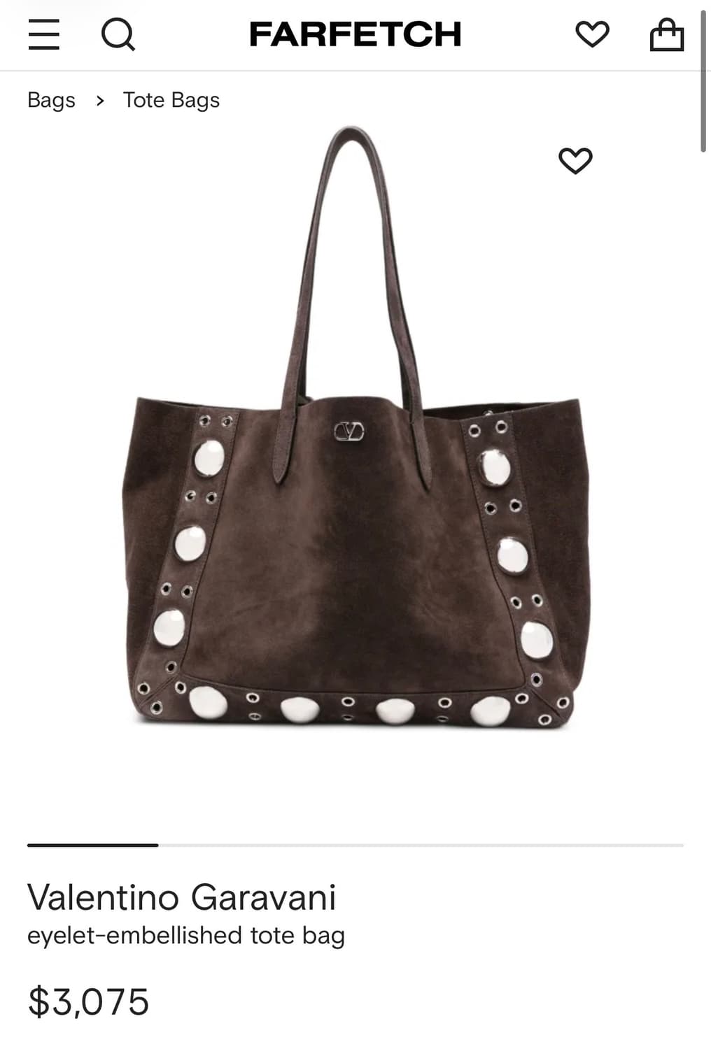 발렌티노 2025fw 다크브라운 스웨이드 토트백 상품이미지6