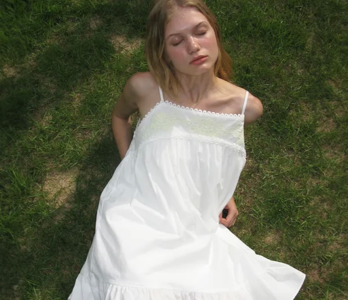 위드아웃썸머 Romantic slip dress ivory 상품이미지1