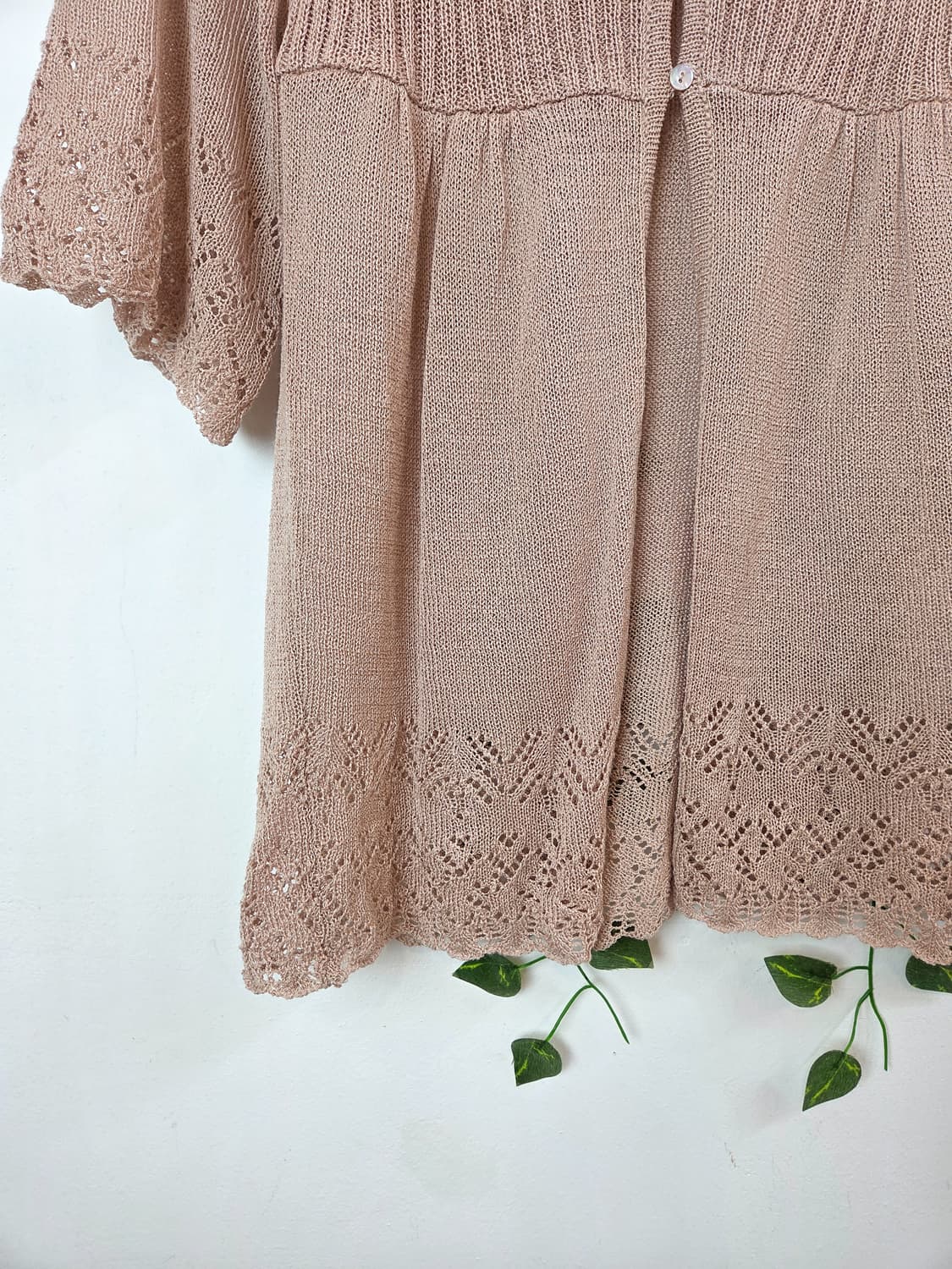 뮤트 핑크 쓰리버튼 가디건 상품이미지3