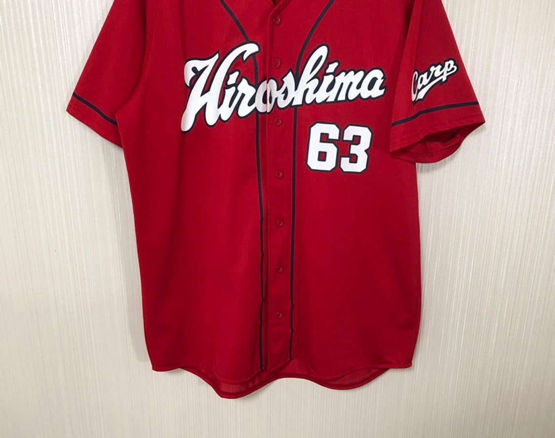 NPB 히로시마 도요 카프 원정유니폼/져지 O(XL) #63 타나카코스케 상품이미지3