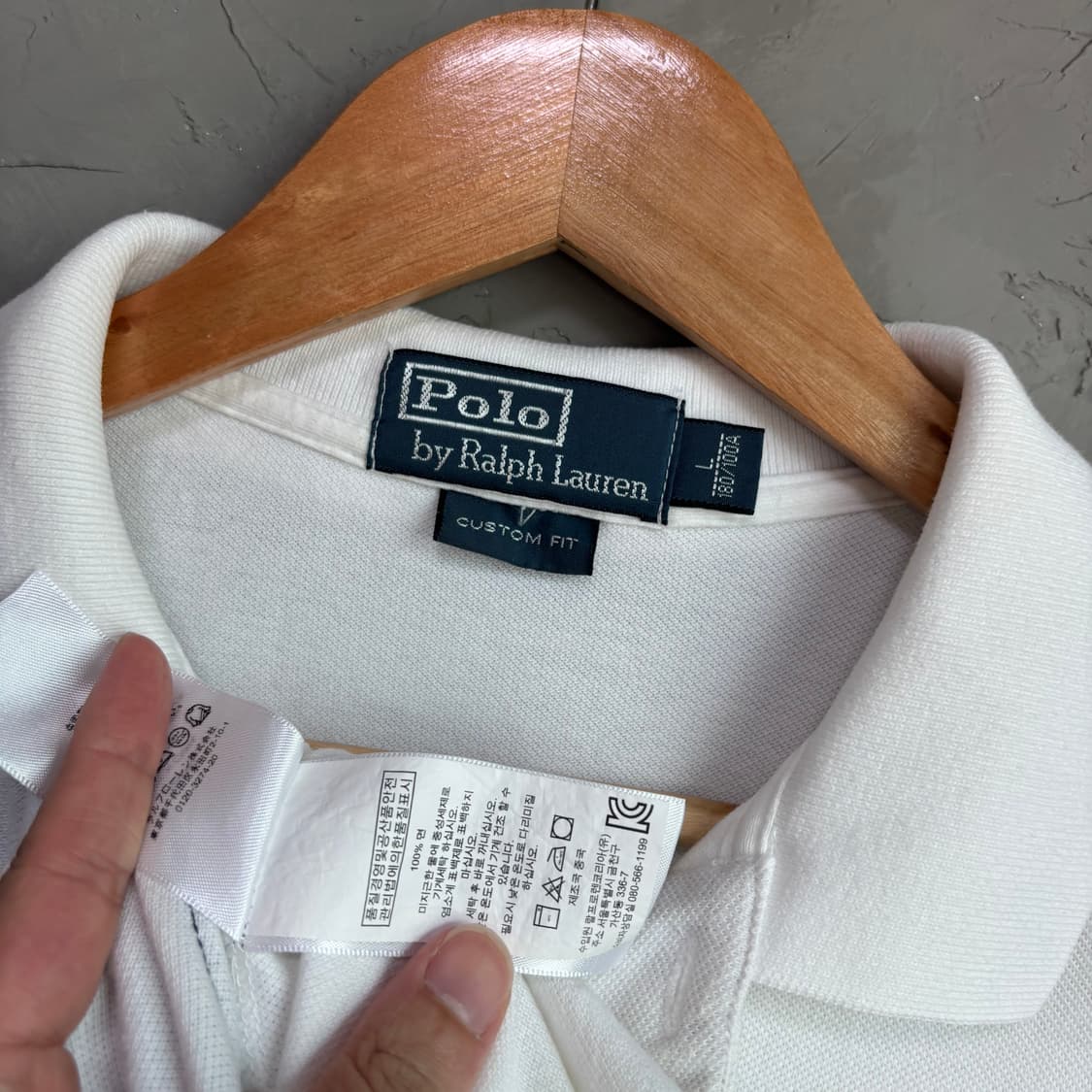 폴로 랄프로렌 빅포니 카라티 반팔 화이트 상품이미지3