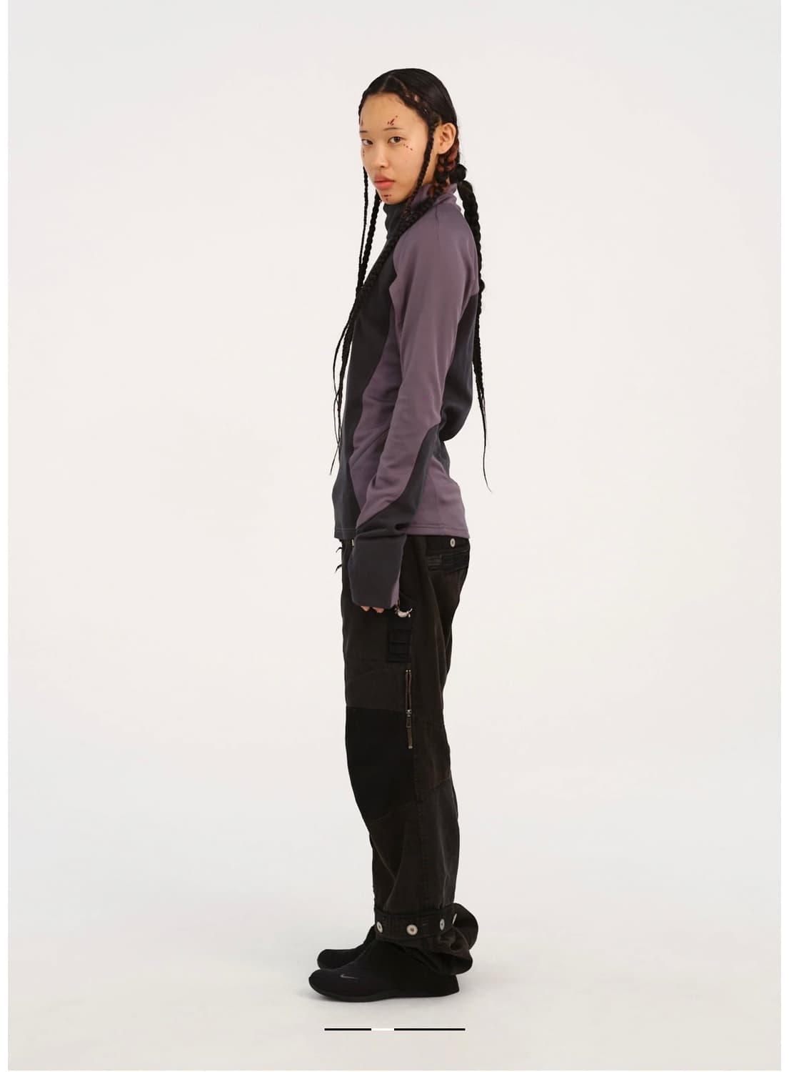 Mock Neck Top Ash Purple 상품이미지3