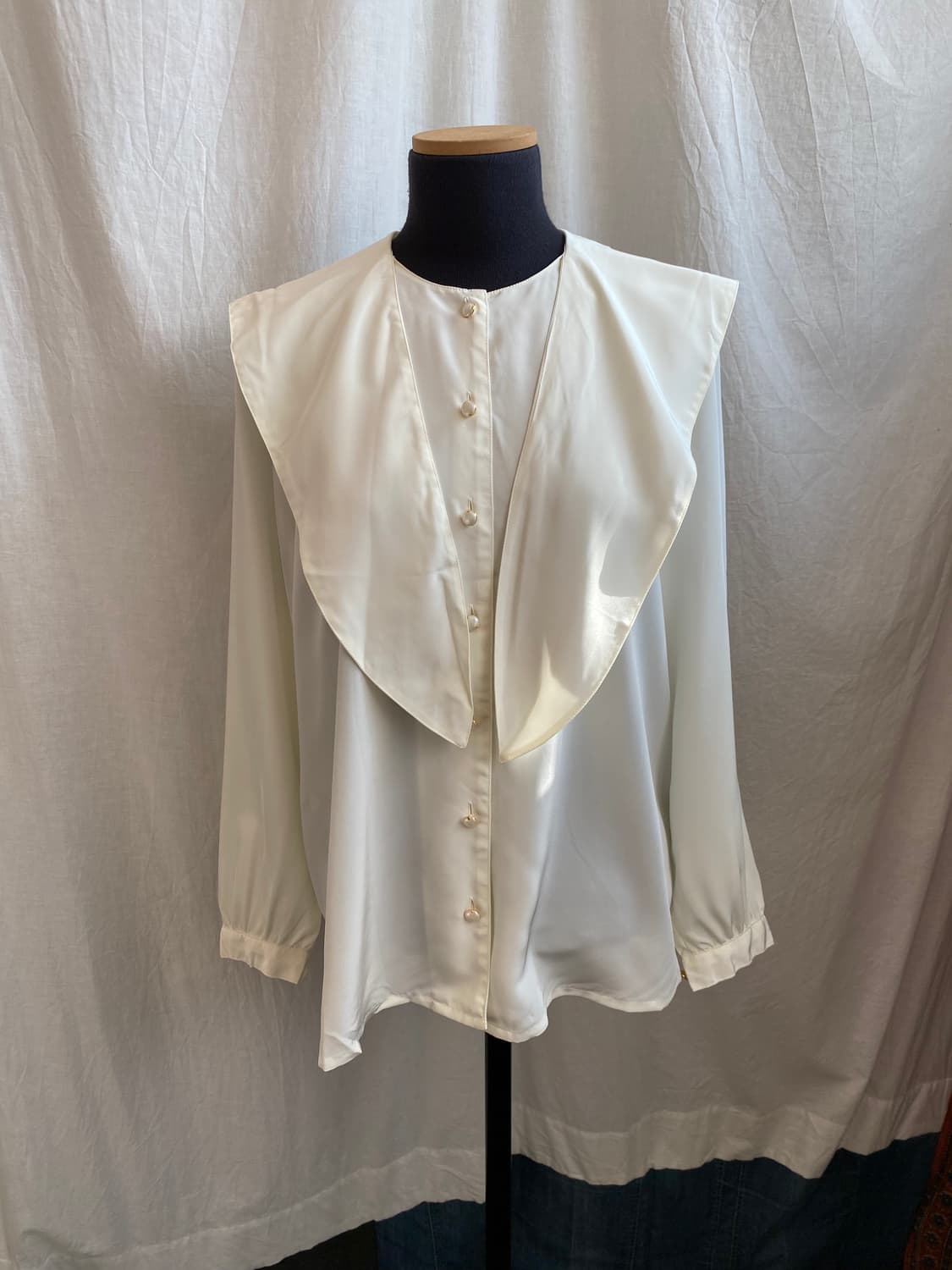 실키 펄 리본 블라우스(M-L) 상품이미지2