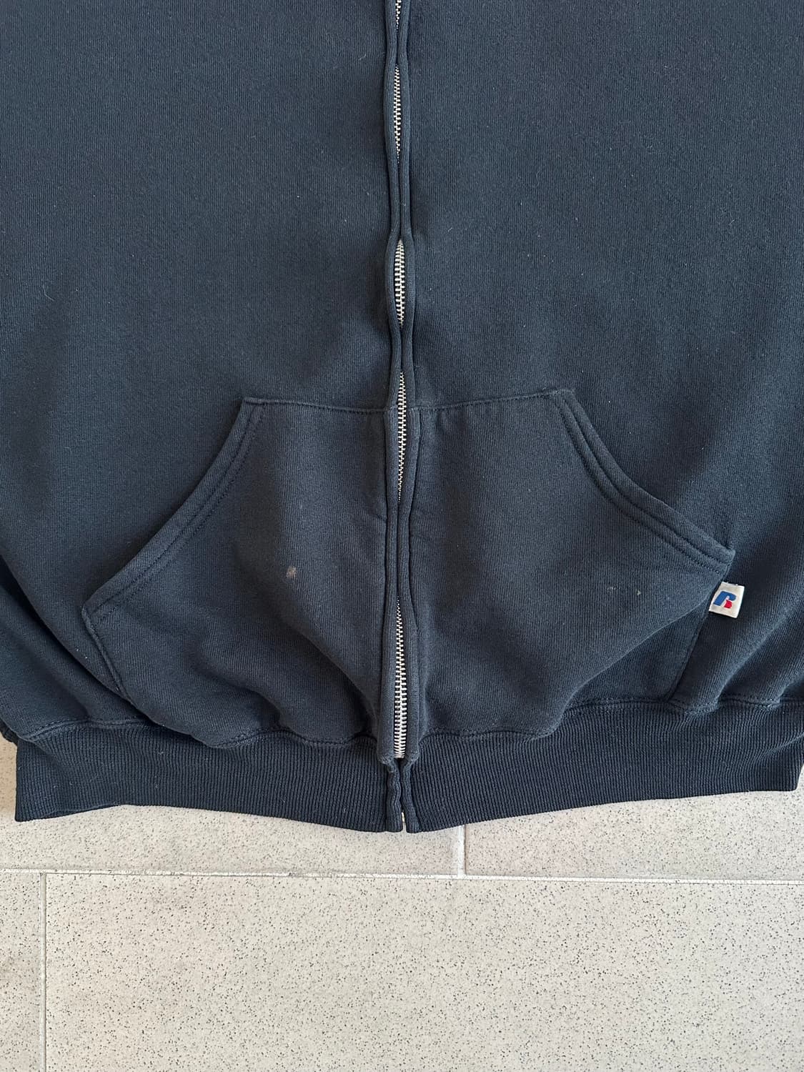 00s 빈티지 러셀 후드집업 블랙 XL 상품이미지5