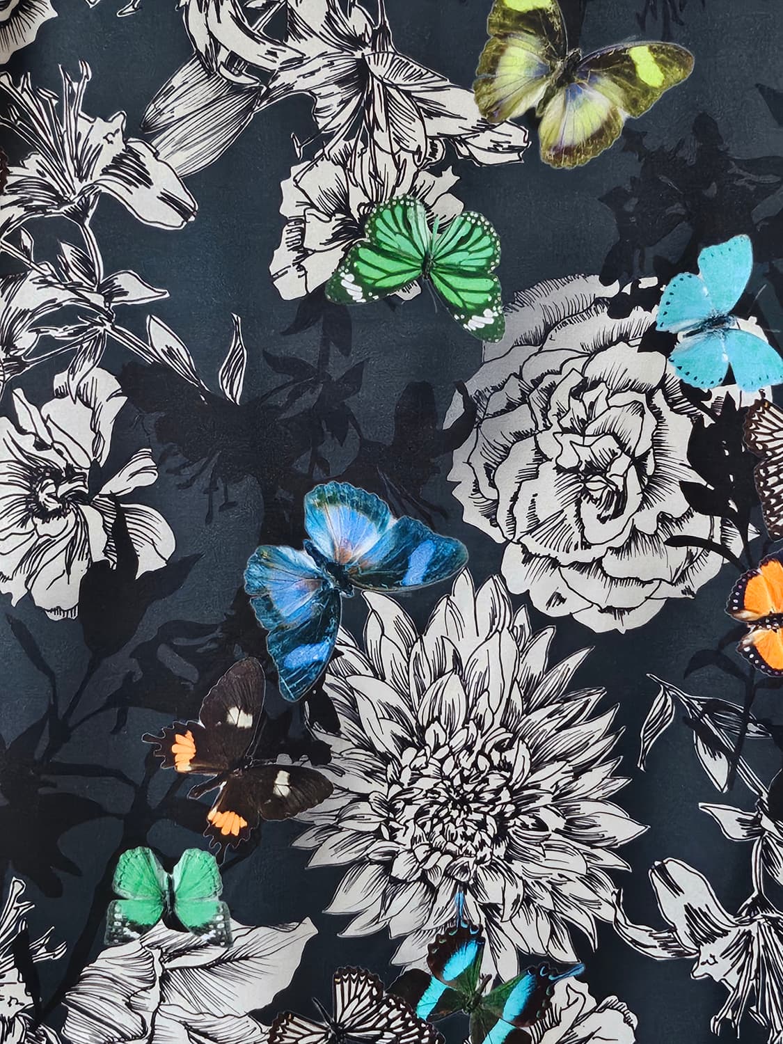 ✨마크케인 Marc Cain 플라워 나비 미디 스커트 55 | 밴딩 슬림 상품이미지9