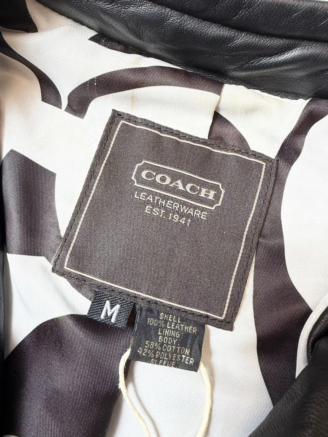 코치 페미닌 크롭 블랙 가죽 자켓 PN9436 상품이미지5