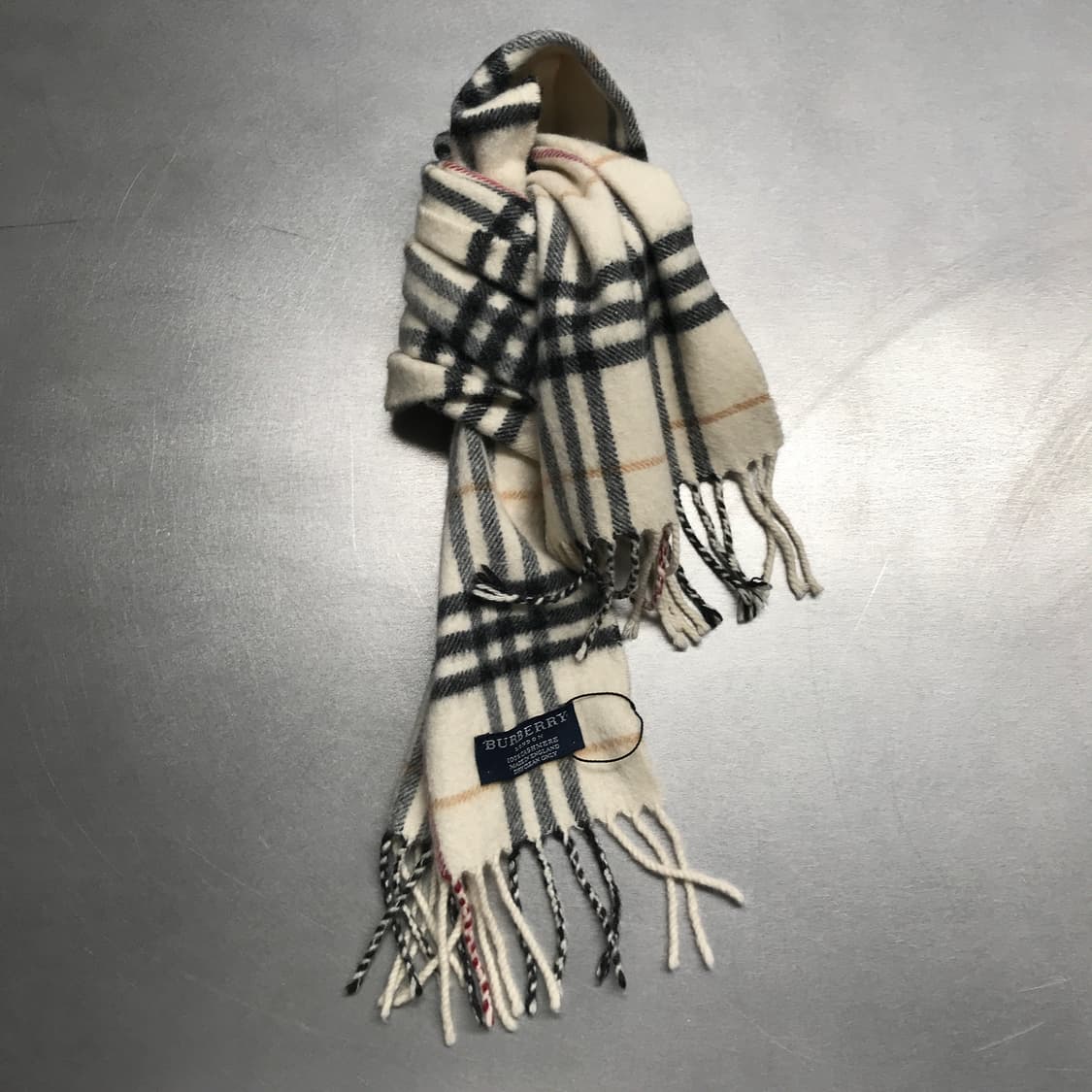 버버리 정품 캐시미어 머플러 아이보리 상품이미지1