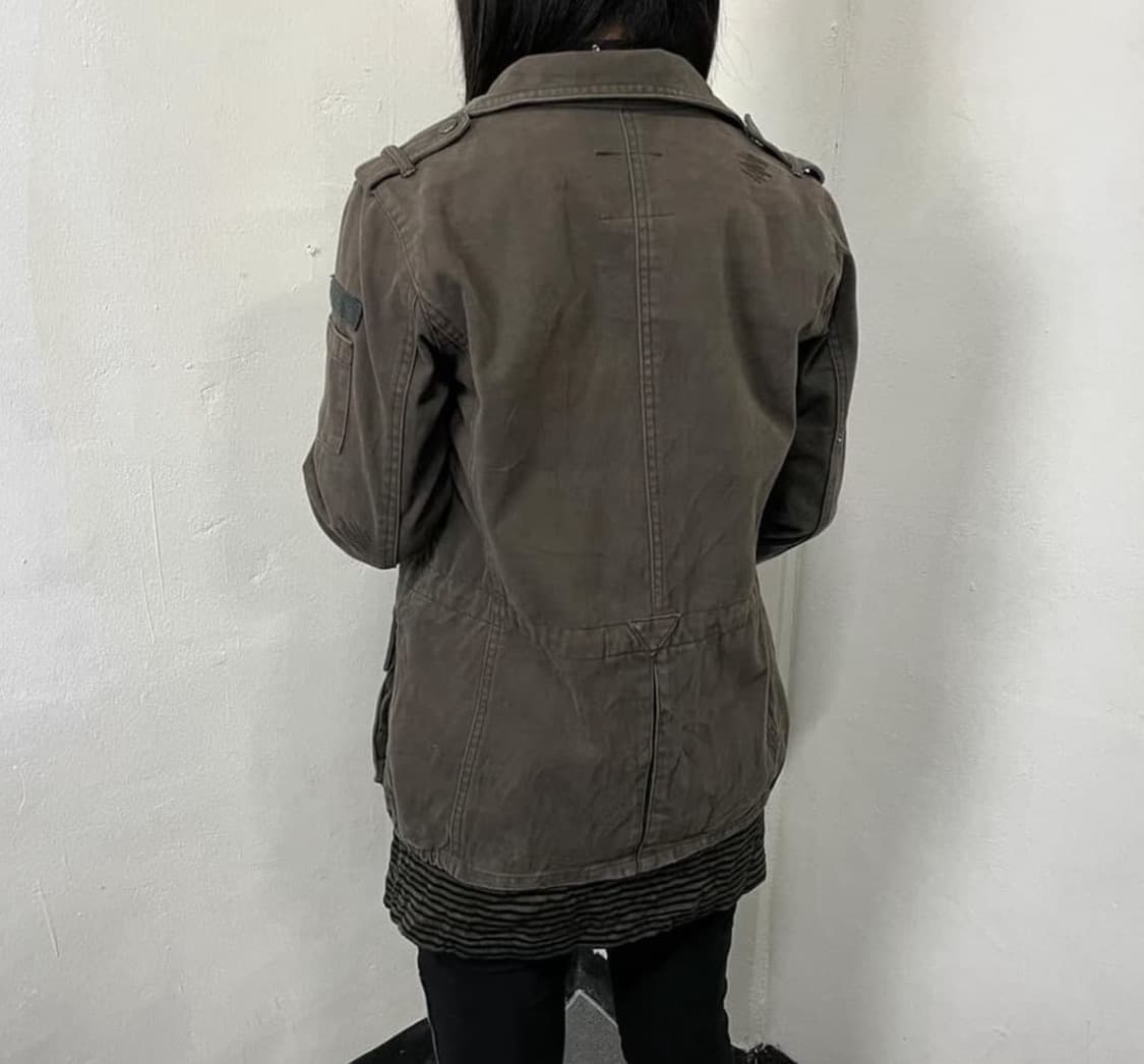 빈티지 밀리터리 카키 자켓 상품이미지2