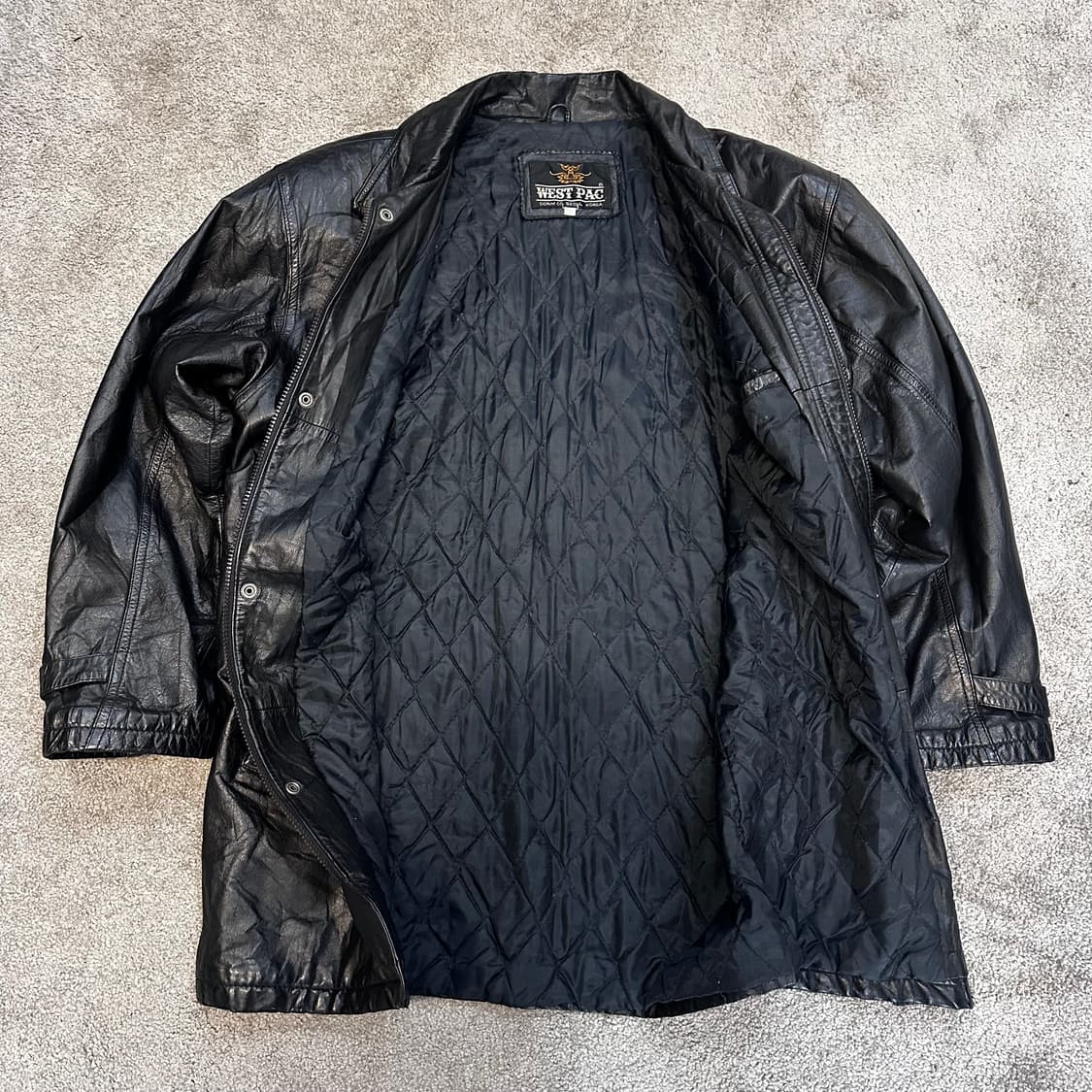 웨스트팩 빈티지 소가죽 하프 자켓M 상품이미지4