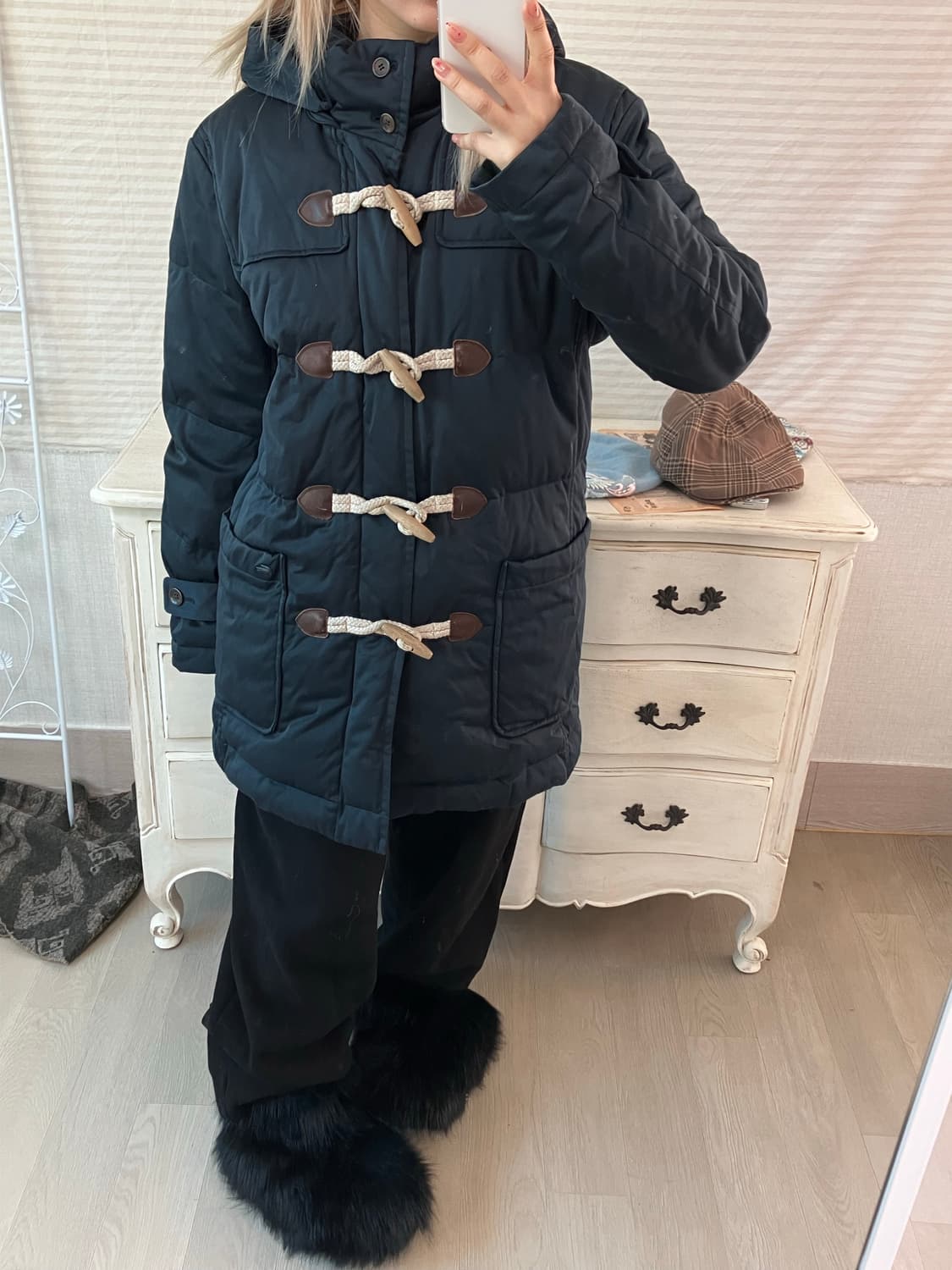 jpn vintage 라코스테 네이비 더플 롱패딩  상품이미지5