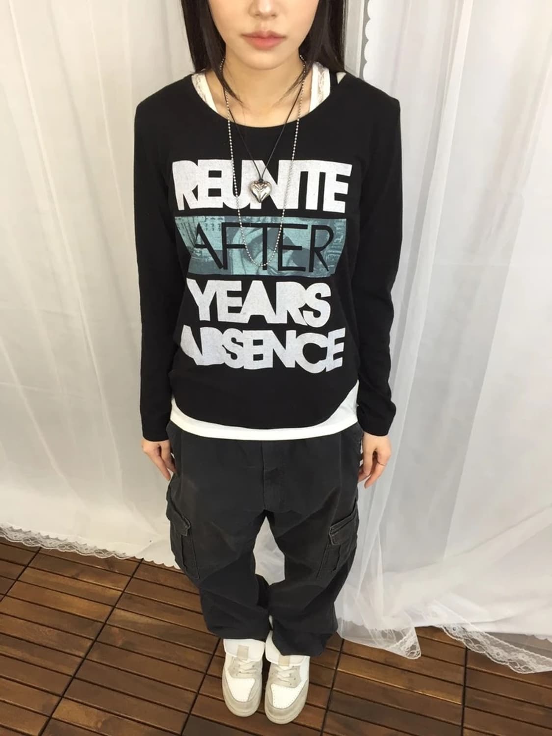 RELACHE Black Graphic Long Sleeve 상품이미지2