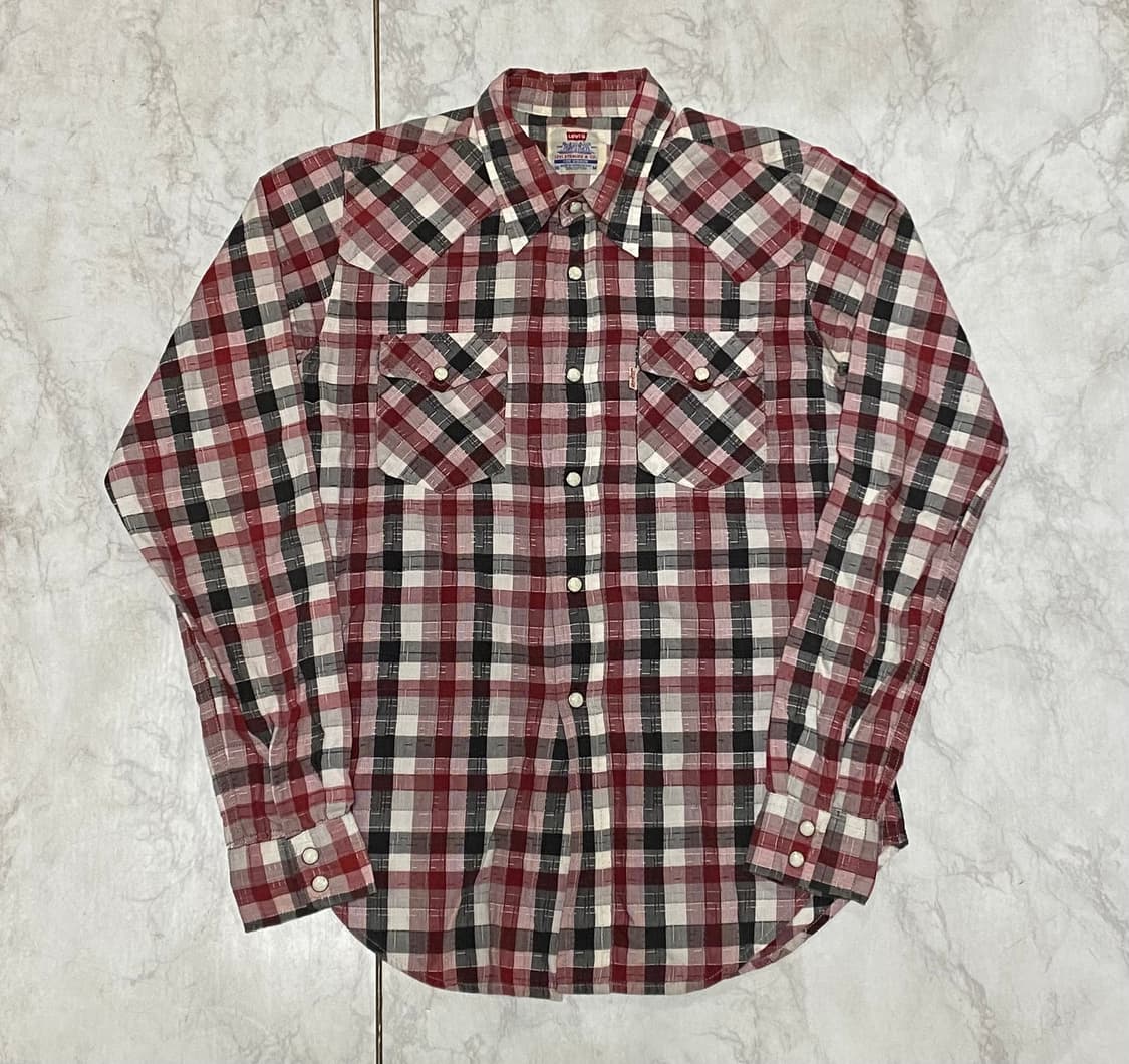 리바이스 웨스턴 체크셔츠 90 사이즈 상품이미지1