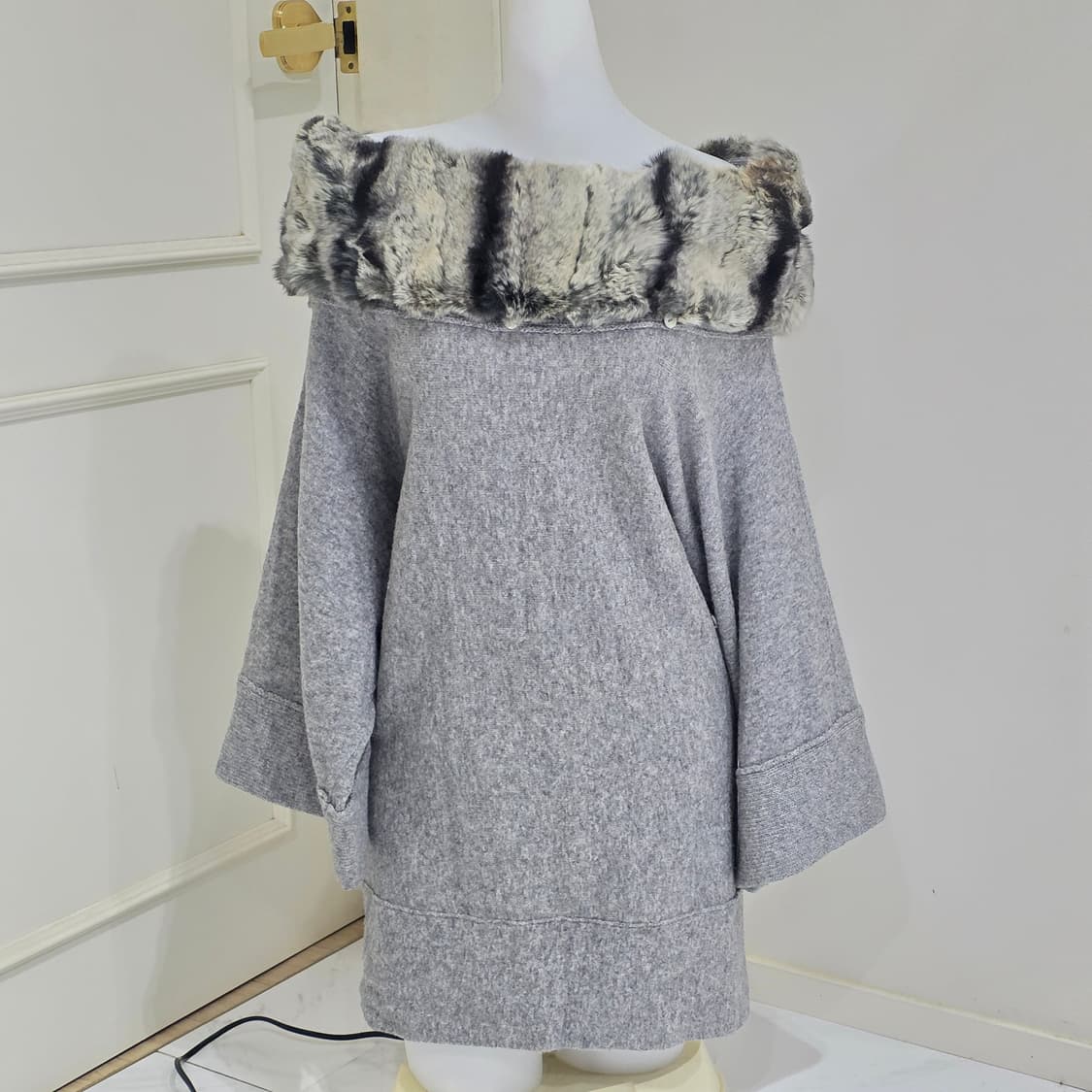 일본빈티지)오네갸루st 가오리핏 오프숄더 앙고라퍼 y2k니트 상품이미지1