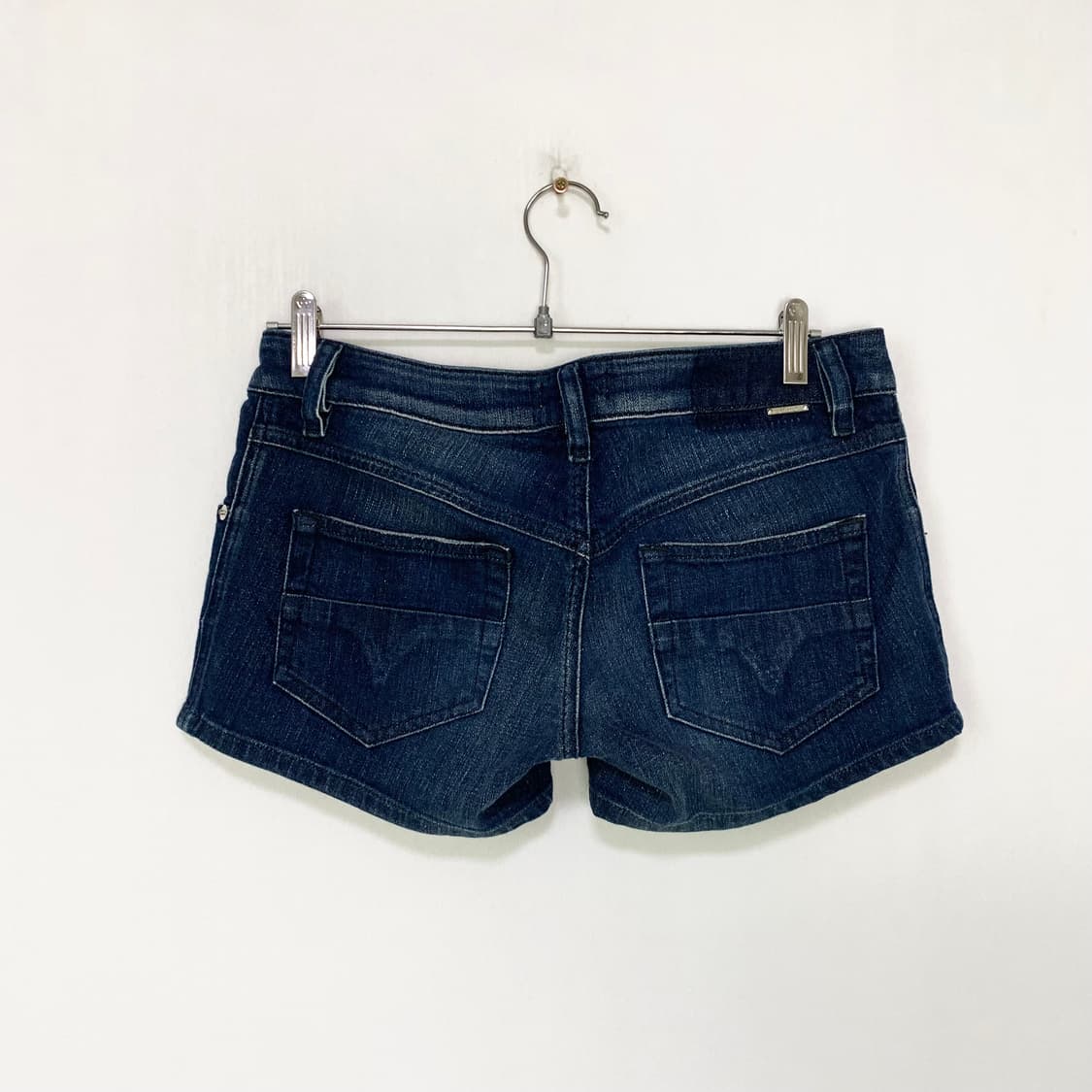 디젤 빈티지 00s y2k 로우라이즈 워싱데님 마이크로 쇼츠 반바지 28 상품이미지5