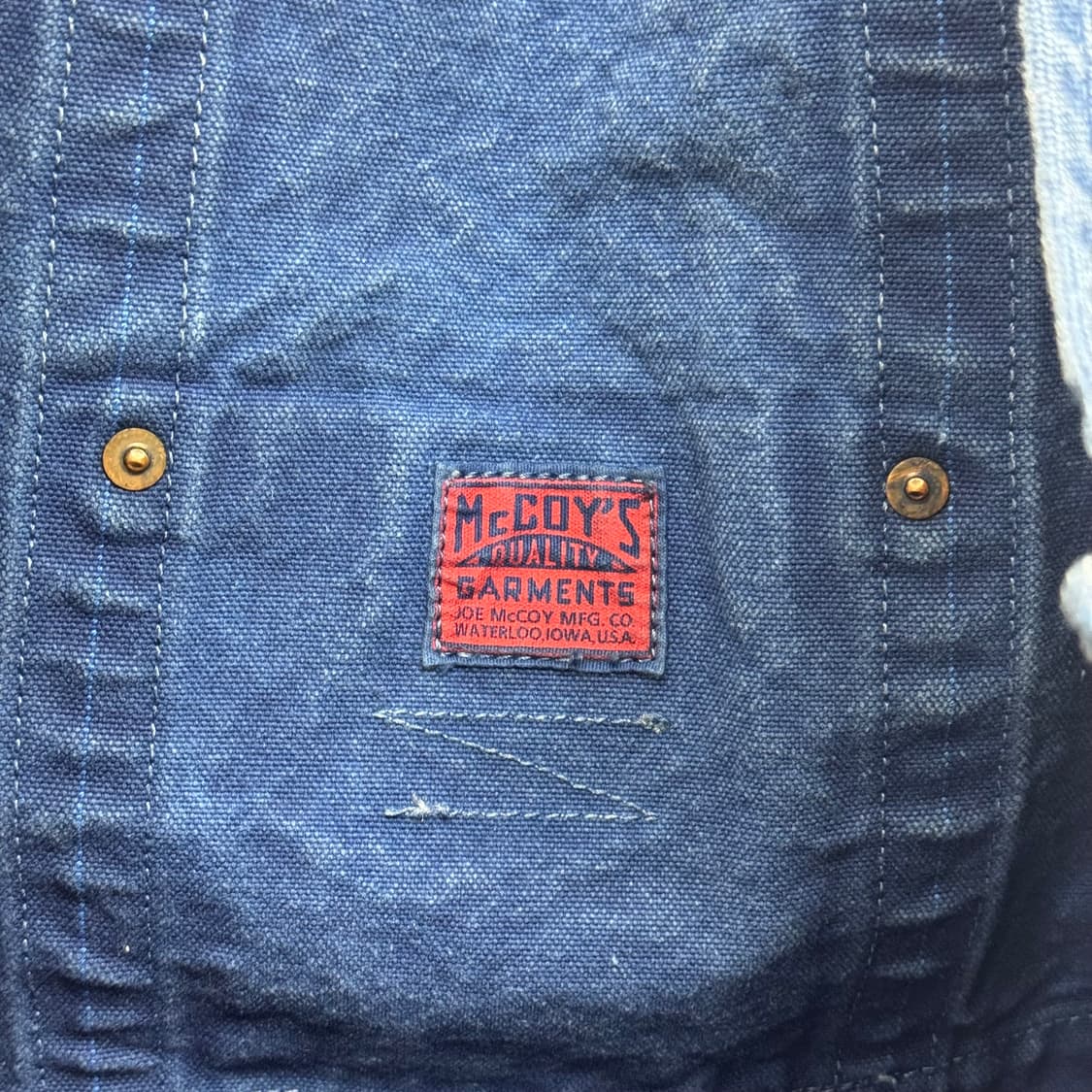 리얼맥코이 조맥코이(JOE McCOY) 인디고 다잉 캔버스 토트백 상품이미지7