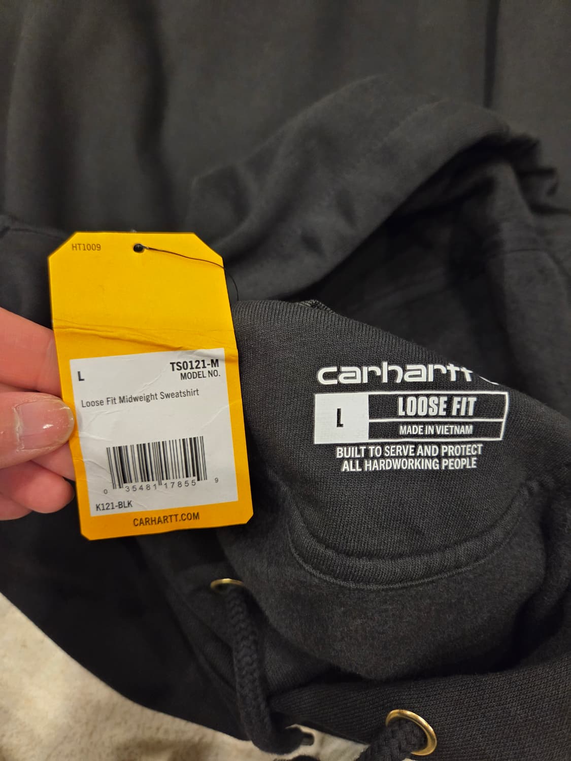 [새상품]칼하트 K131미드웨이트 루즈핏 후드티 상품이미지3