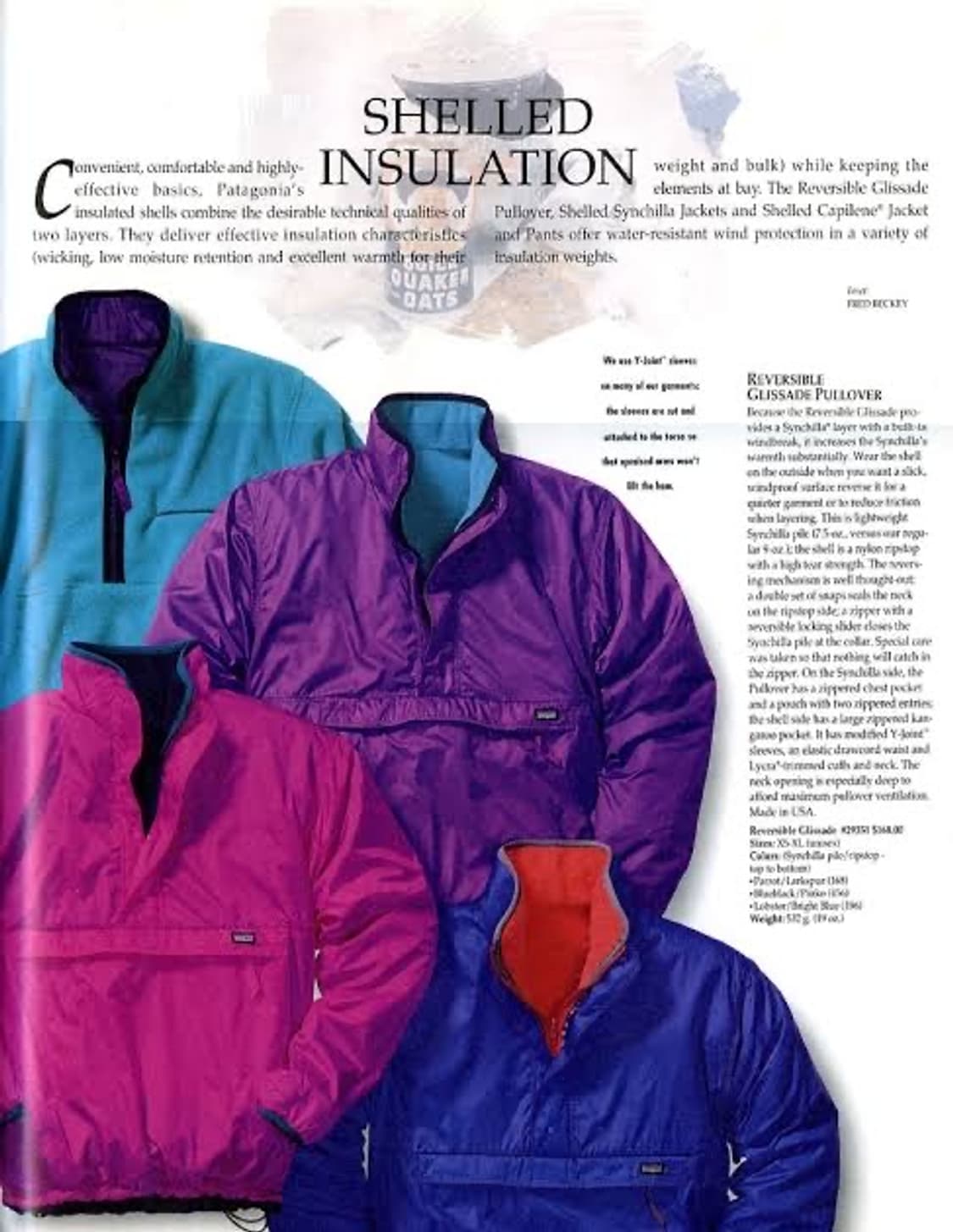 90s 파타고니아 글리세이드 플리스 자켓 블루 핑크 상품이미지3