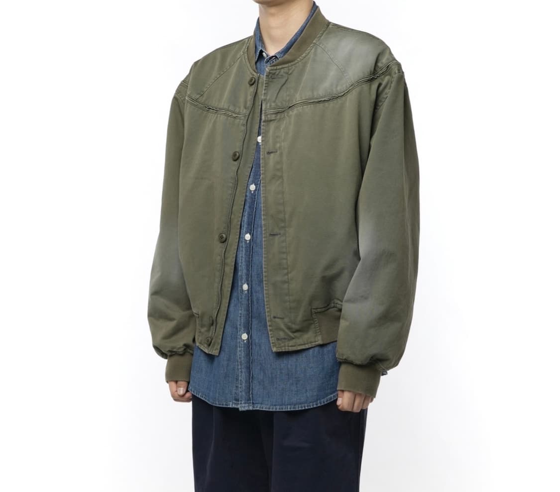 이얼즈어고 워싱 블루종 점퍼 카키 상품이미지4