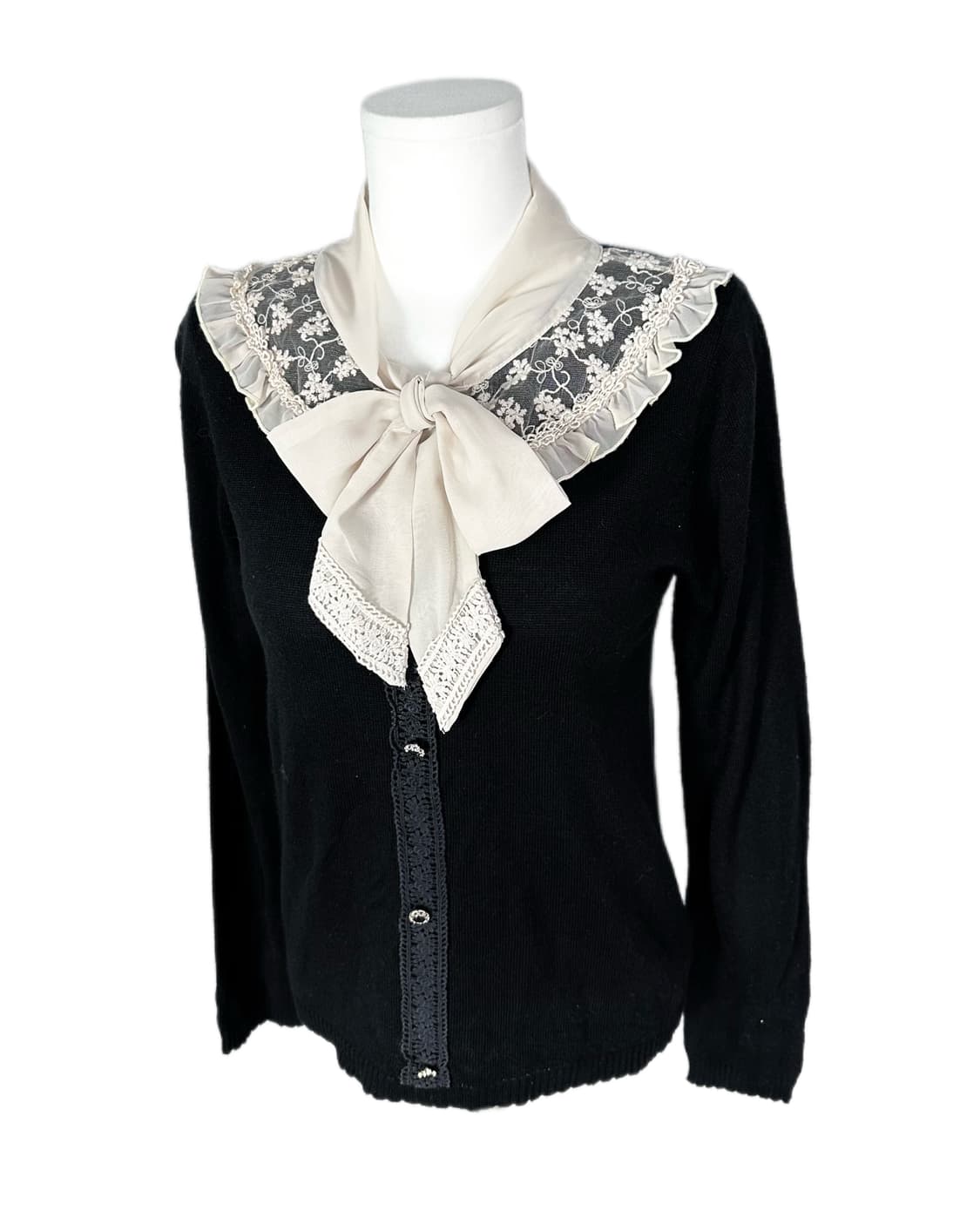 lace ribbon detail knit blouse 상품이미지3