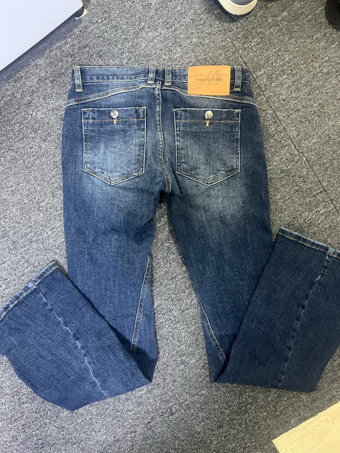 플리즈노팔로우 Washing Boots-Cut Denim blue 상품이미지3