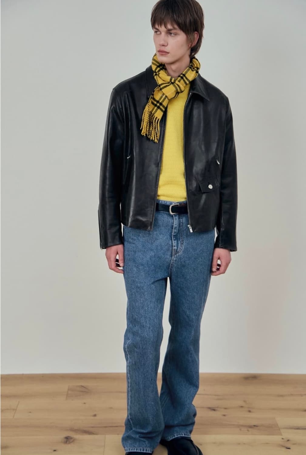 [L] STU 에스티유 빈티지 워싱 램스킨 레더 가죽 자켓 상품이미지5