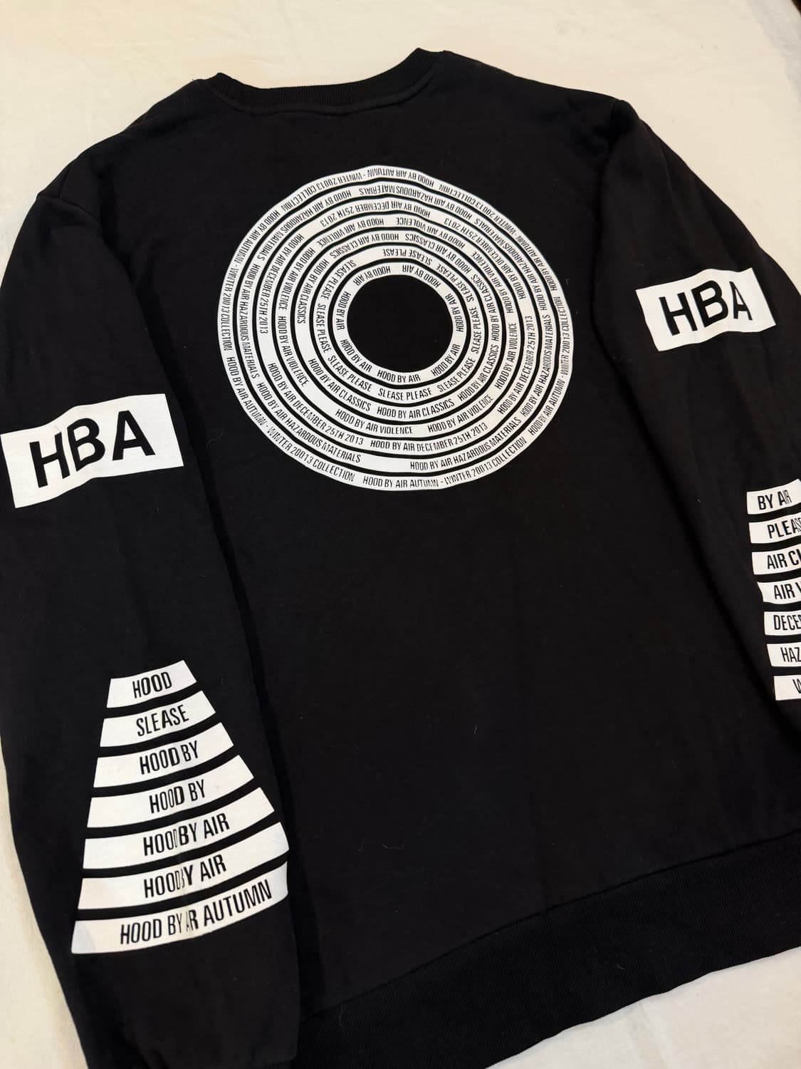 HBA 후드 바이 에어 맨투맨 롱슬리브 블랙 상품이미지2