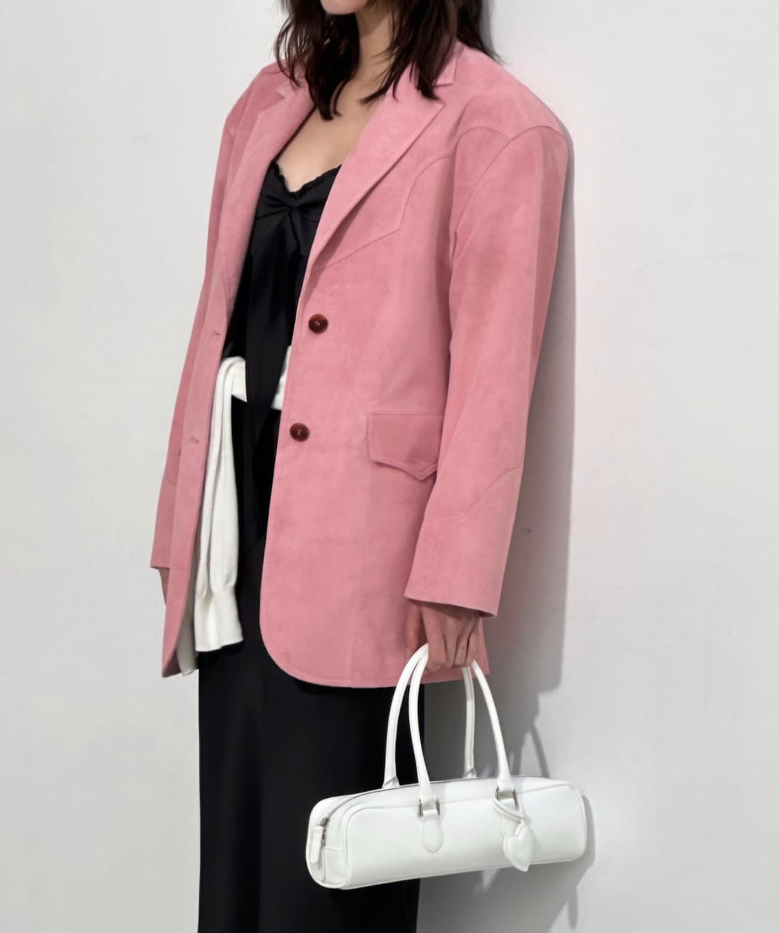 Shop weare 샵 위아 핑크 스웨이드자켓 상품이미지1