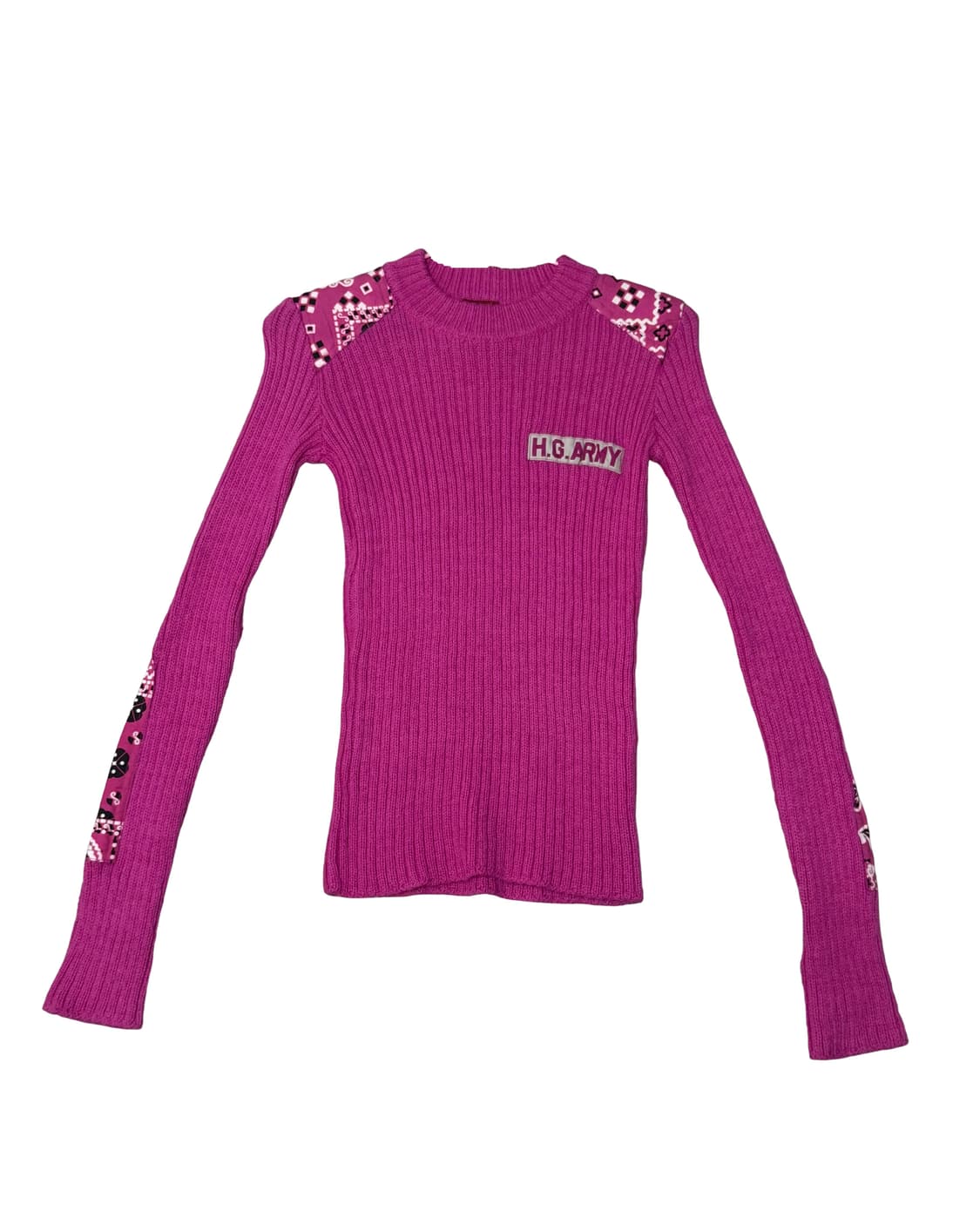 히스테릭 글래머 H.G ARMY 마젠타 컬러 니트 탑 상품이미지1