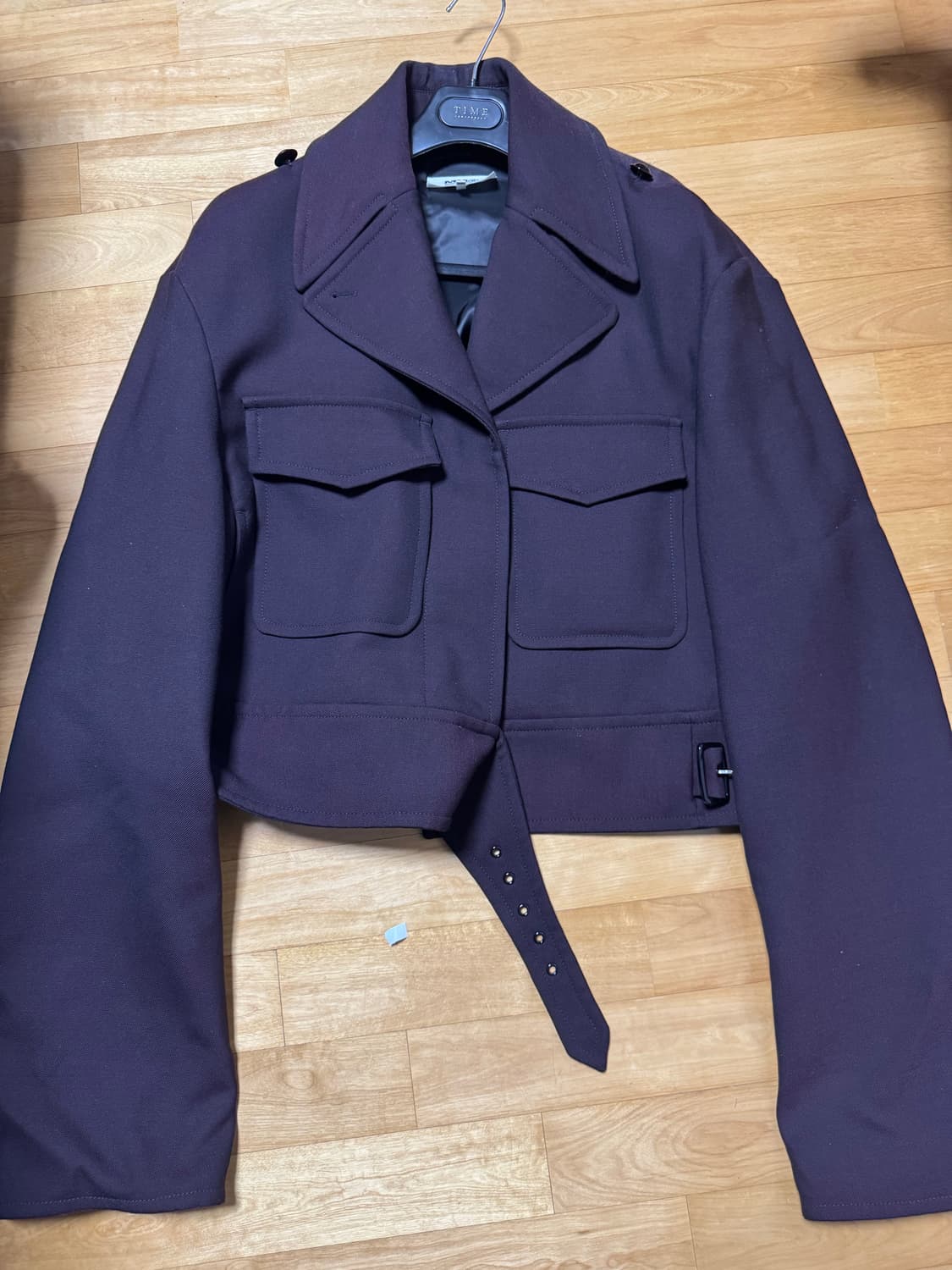 Mm6 메종 마르지엘라 본디드 플럼 오버사이즈 밀리터리 코트 상품이미지1