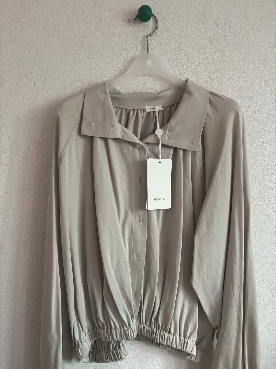 모노하 하이넥 블루종 블라우스 상품이미지1