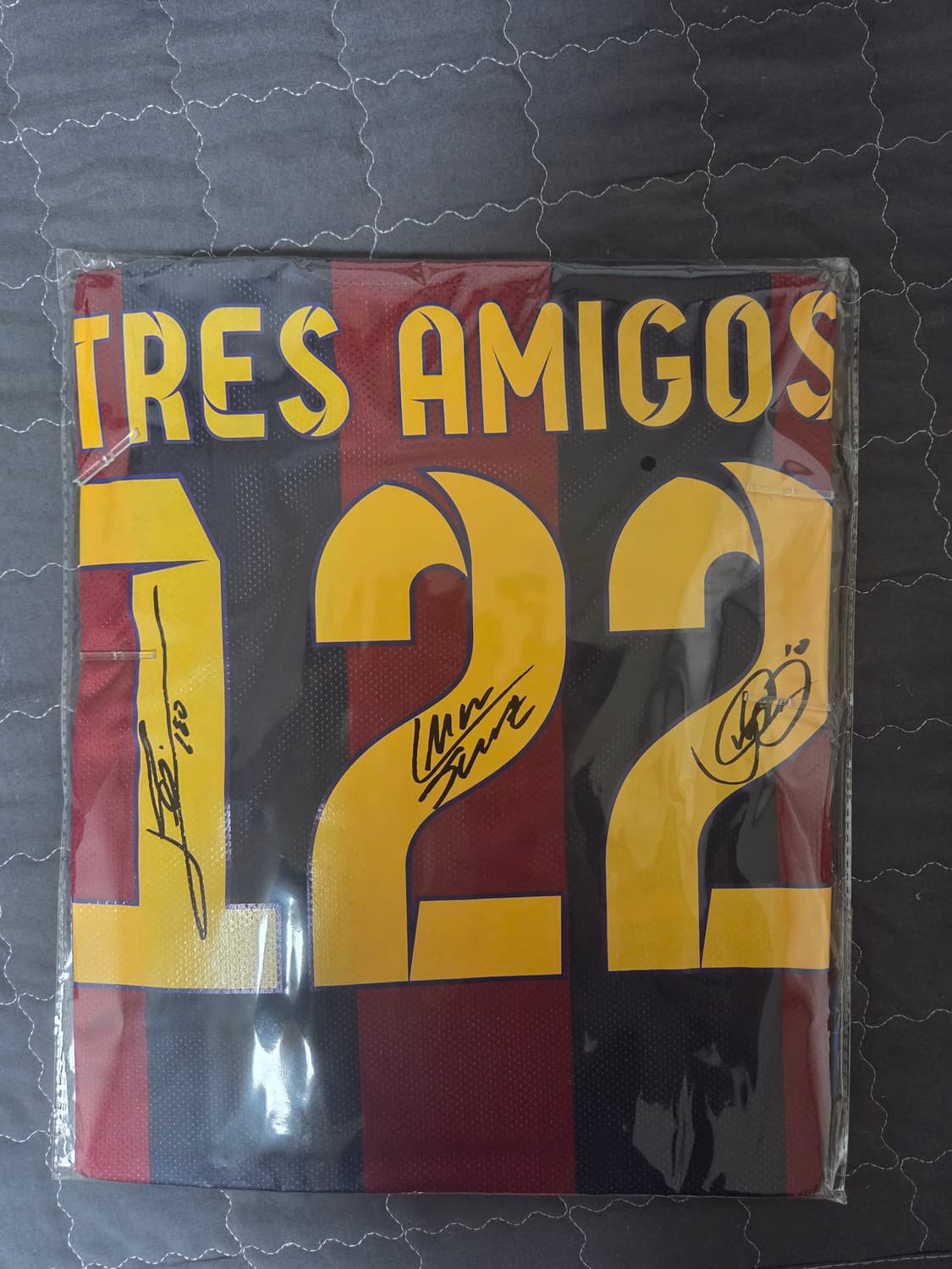 14-15 바르셀로나 MSN 아이콘즈 인증 사인 유니폼 판매 상품이미지2