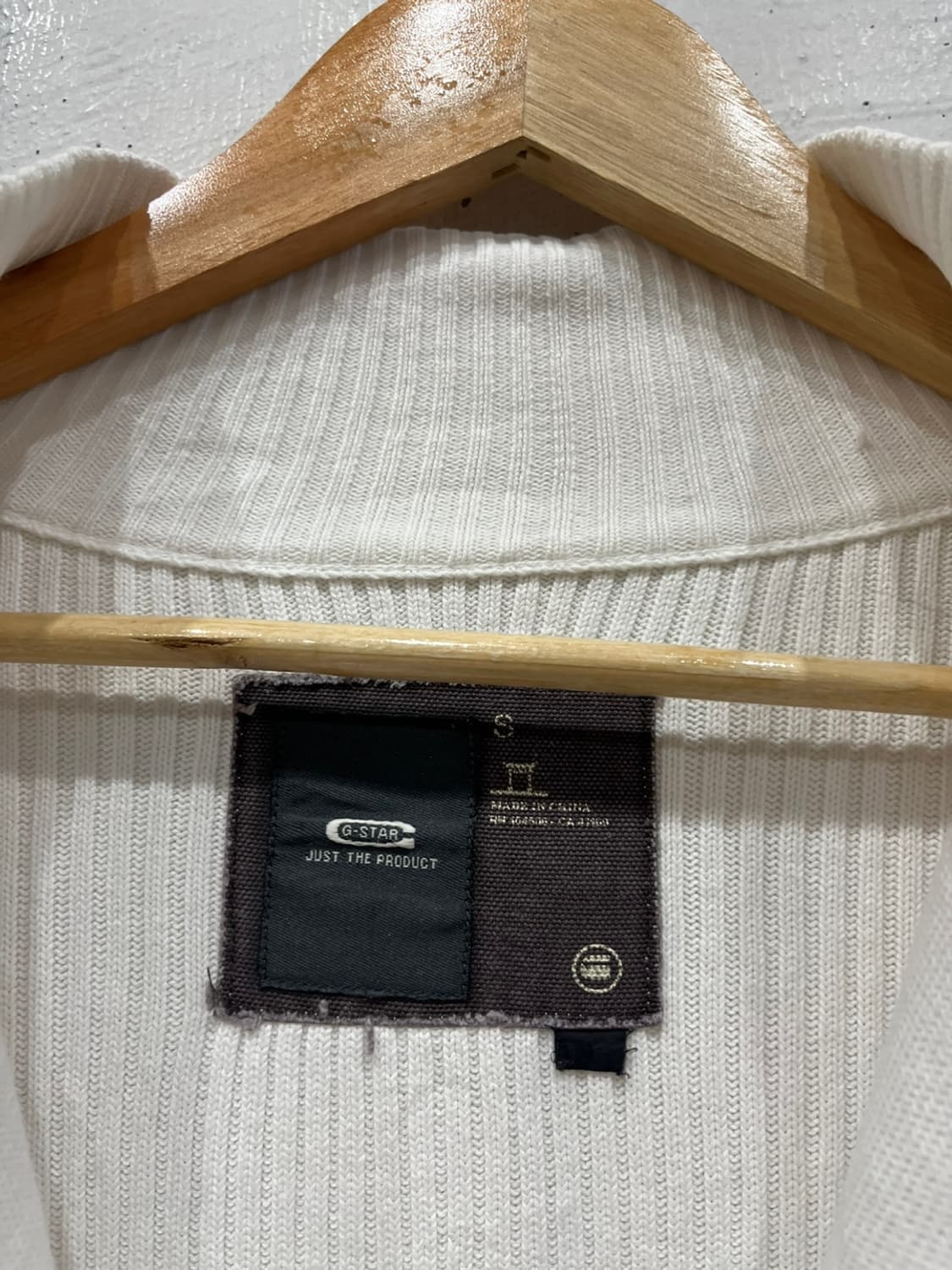 지스타로우 코튼 골지 립 니트집업 S 상품이미지7