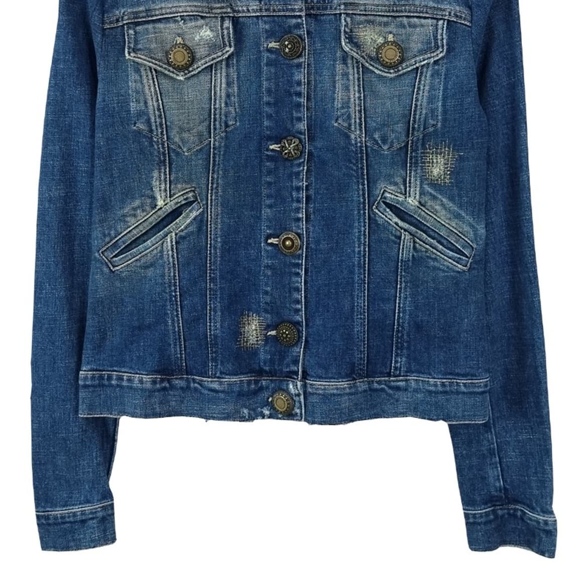 [저스트까발리] 뒷판 레이스 빈티지 데님 자켓 P01308 상품이미지5