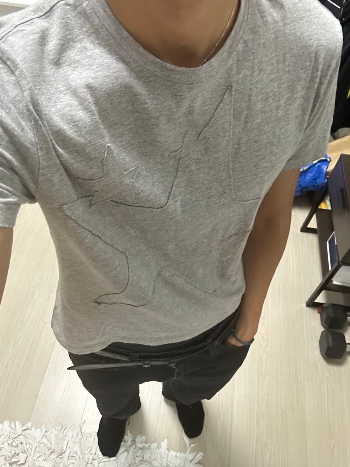 기마구아스 스타 그레이 티셔츠 os 상품이미지6