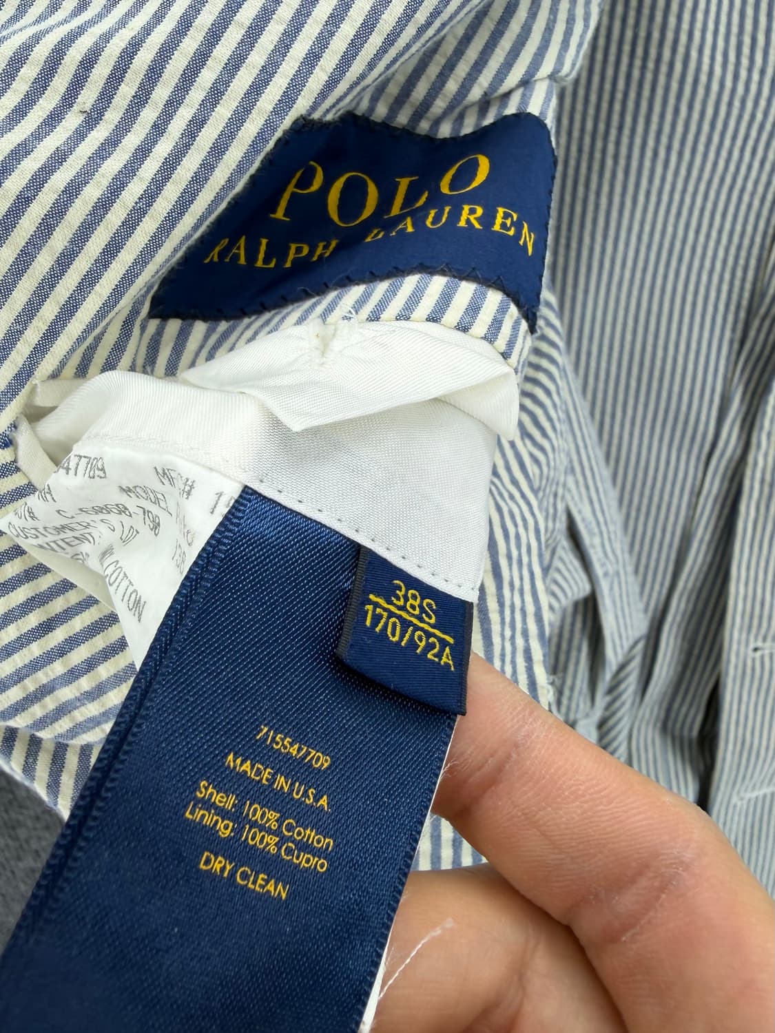 USA 랄프로렌 시어서커 3B 블레이저 상품이미지10