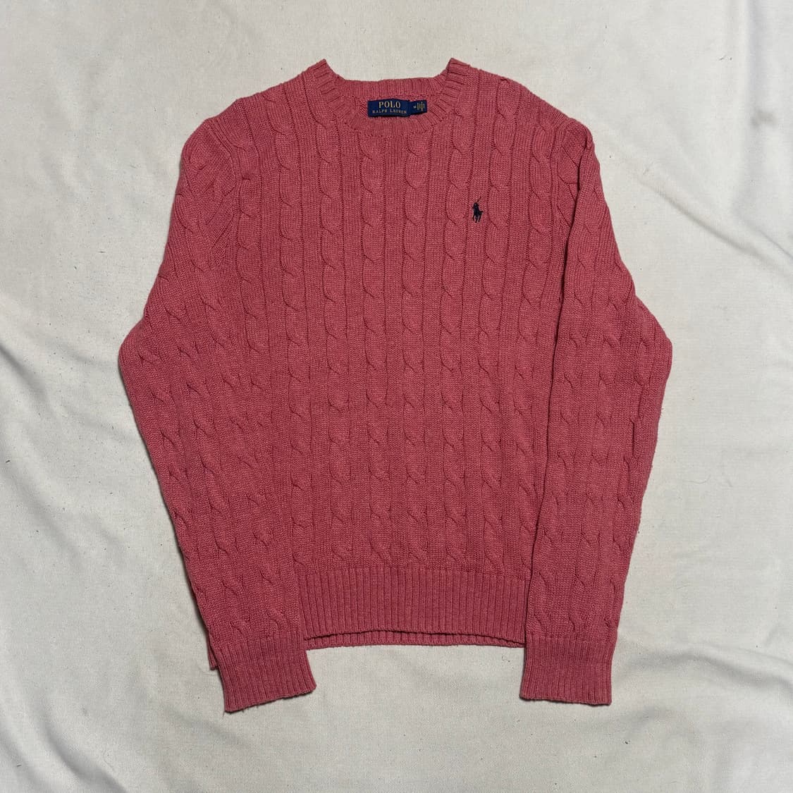 M 폴로랄프로렌 핑크 케이블 니트 상품이미지2