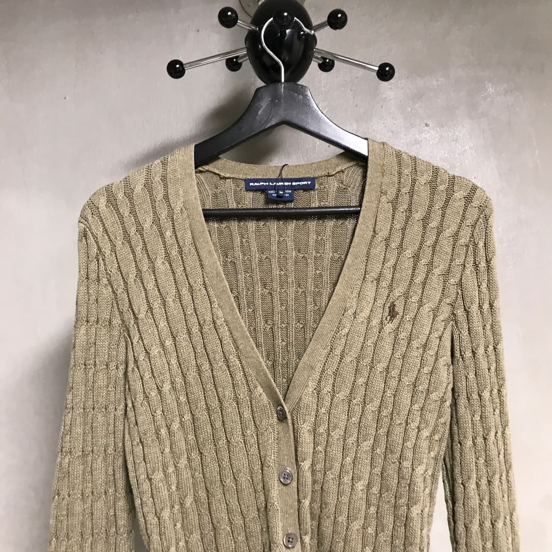 폴로 랄프로렌 케이블 니트 가디건 카키 M(W) 상품이미지2