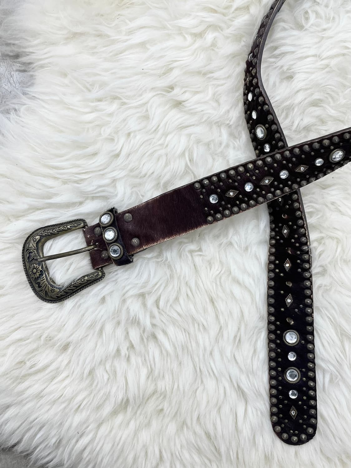 웨스턴 송치 스터드 펀칭 버클 벨트 상품이미지6