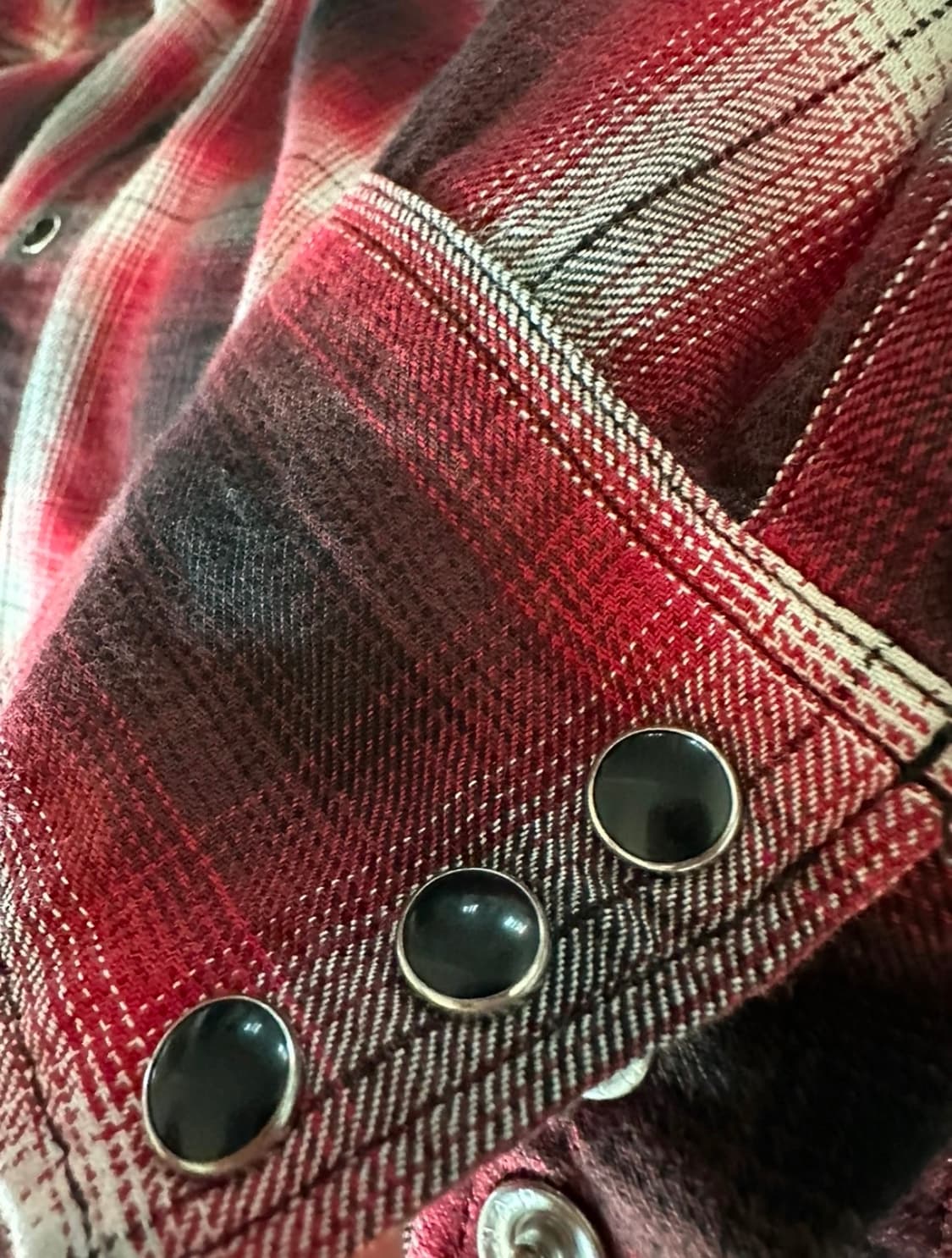 생로랑 웨스턴 플란넬 셔츠 L 상품이미지4